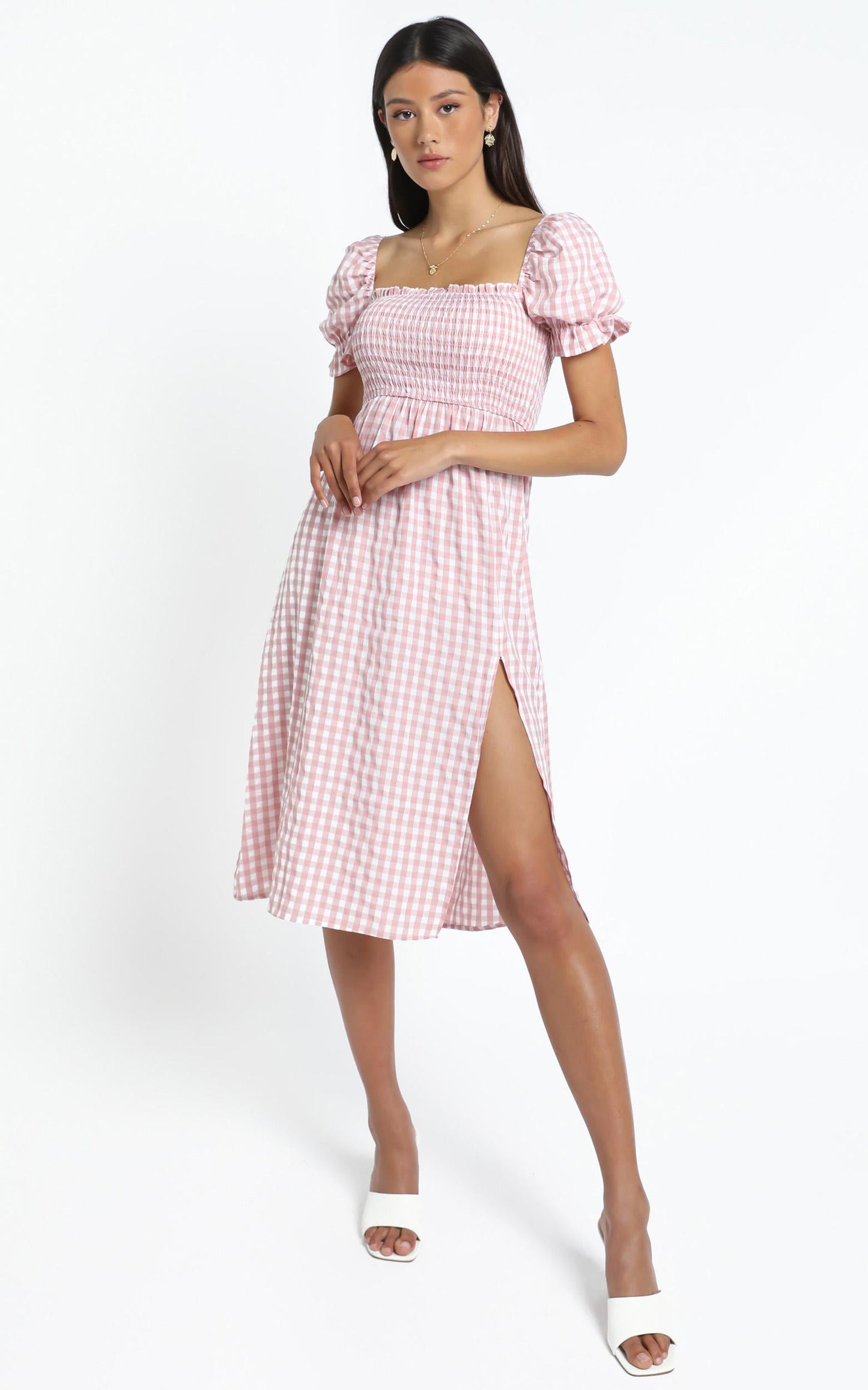 Lowe Dress in Pink Check