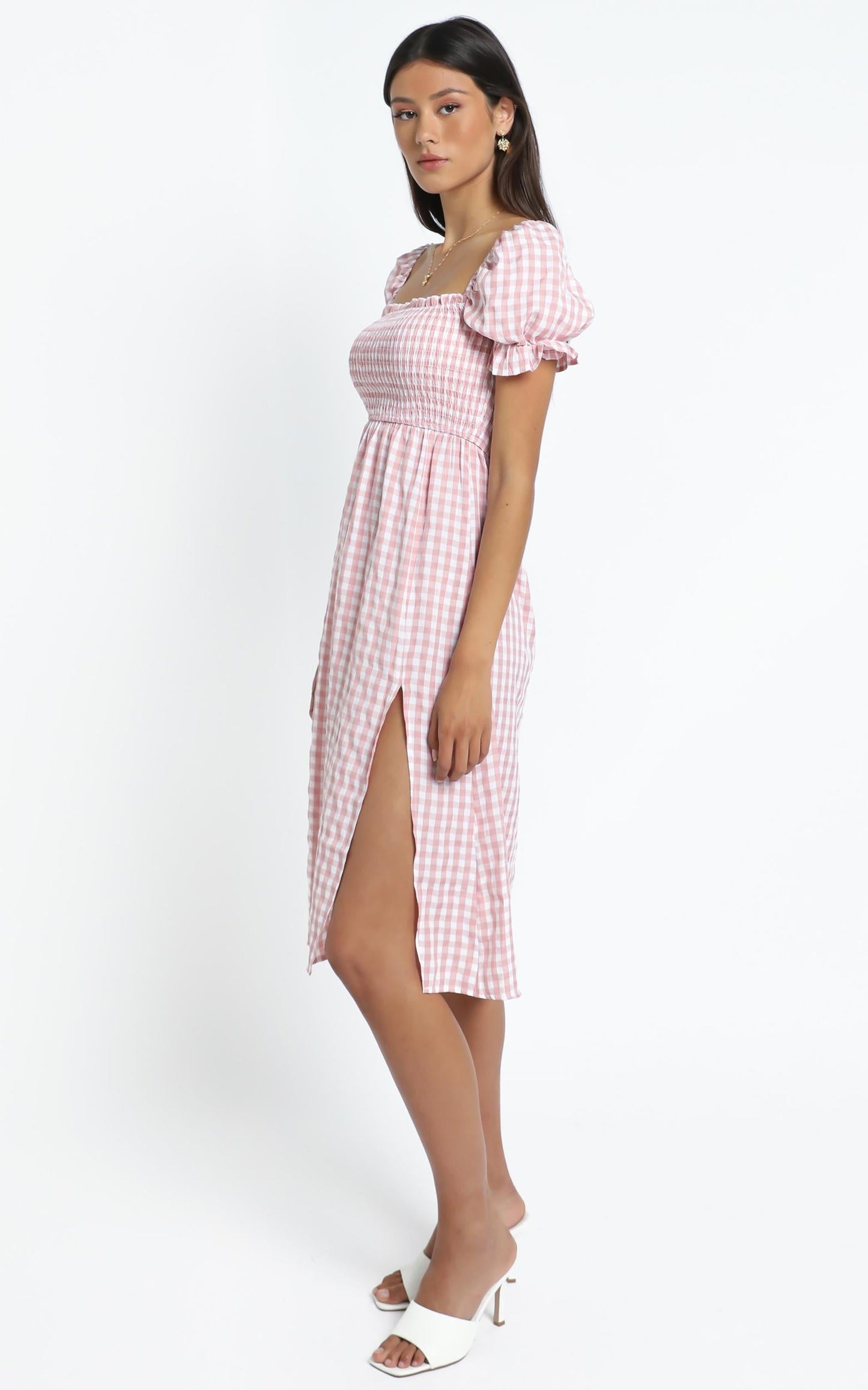 Lowe Dress in Pink Check