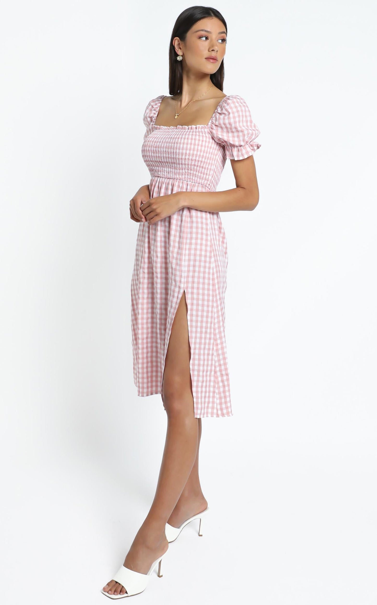 Lowe Dress in Pink Check
