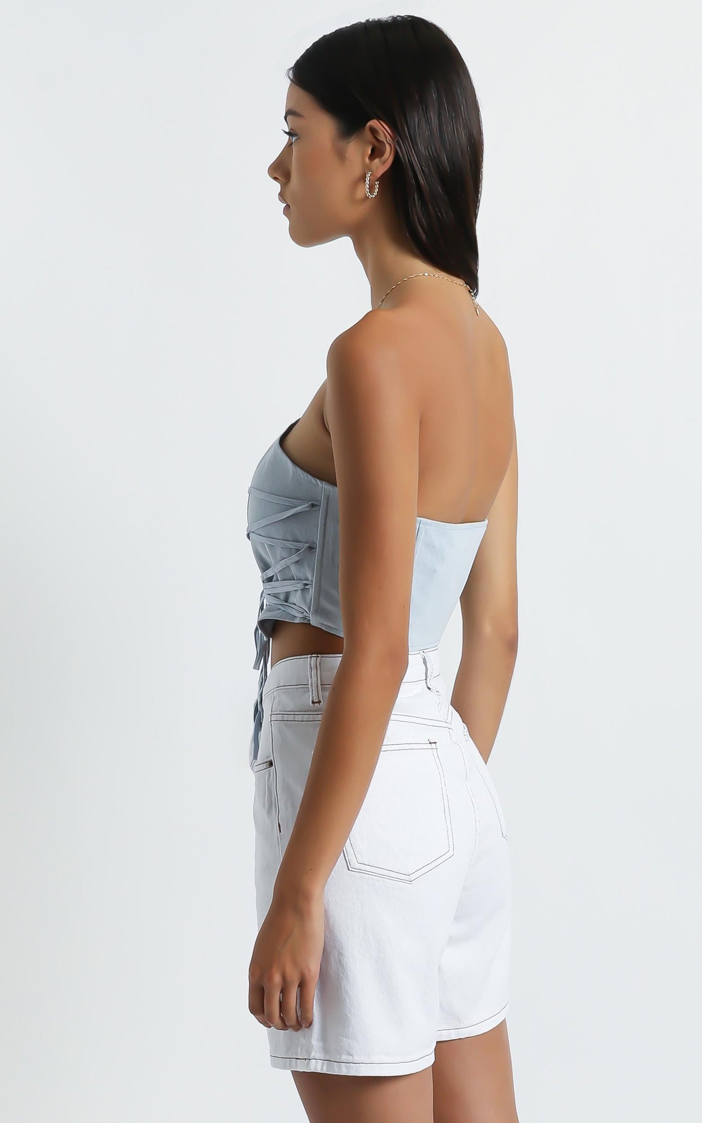 Lioness - Lowrider Denim Short in White Denim
