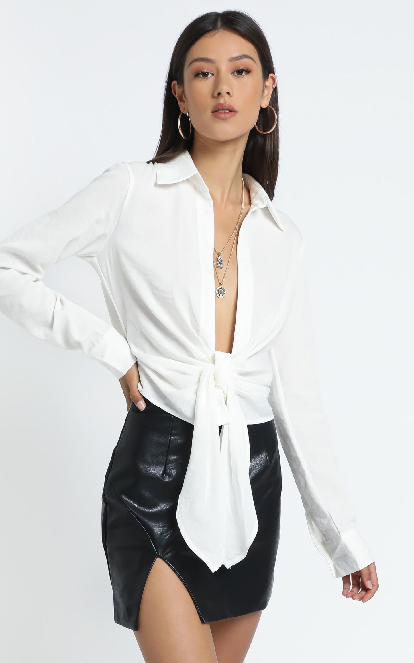 Lioness - Monroe Tie Top in White