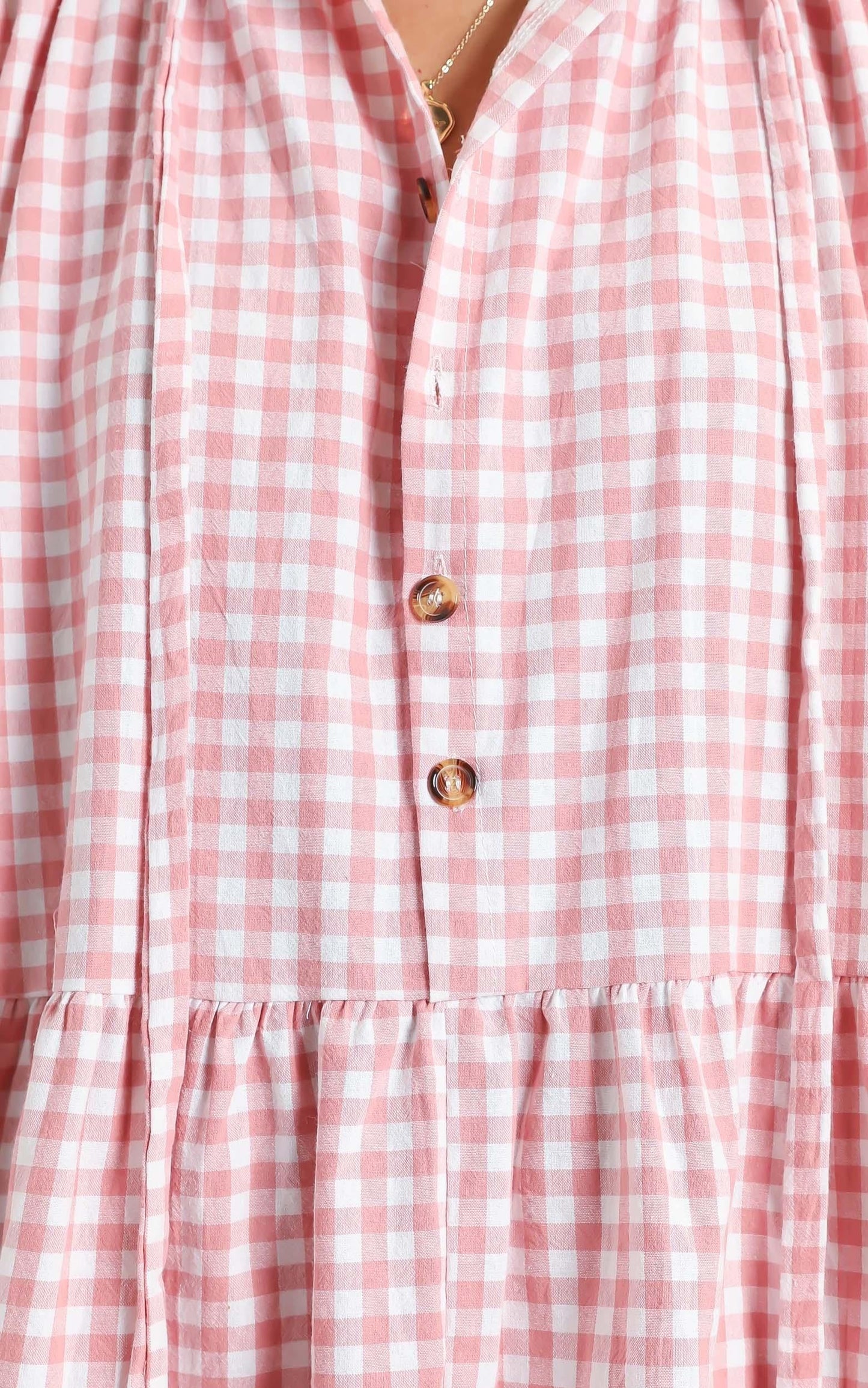 Lullaby Club - Avalon Smock Dress in Candy Gingham