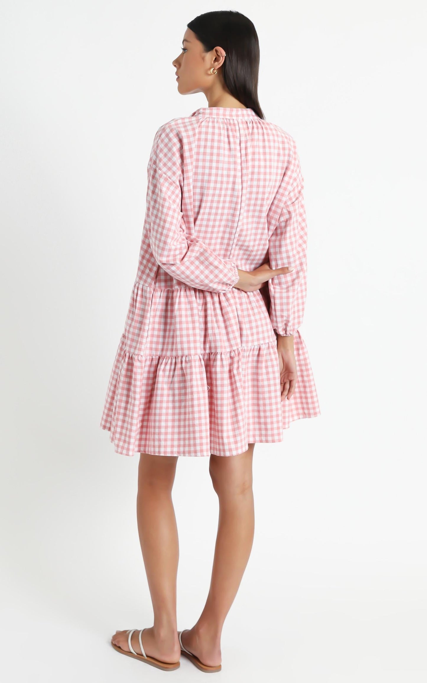 Lullaby Club - Avalon Smock Dress in Candy Gingham