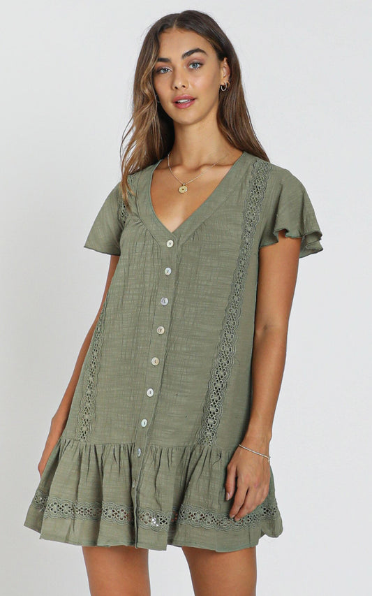 Lulu Dress in Olive