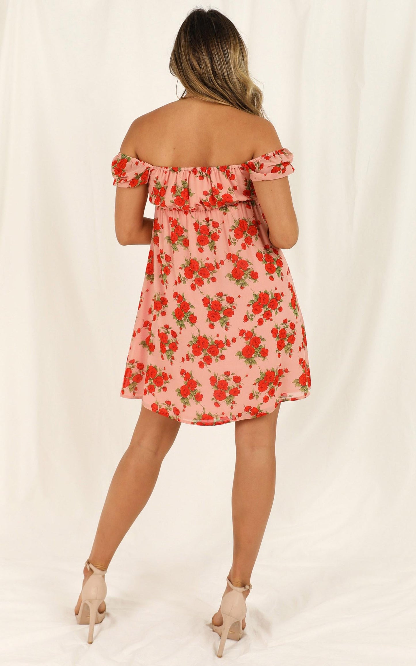 Lunch Date Dress In Peach Floral