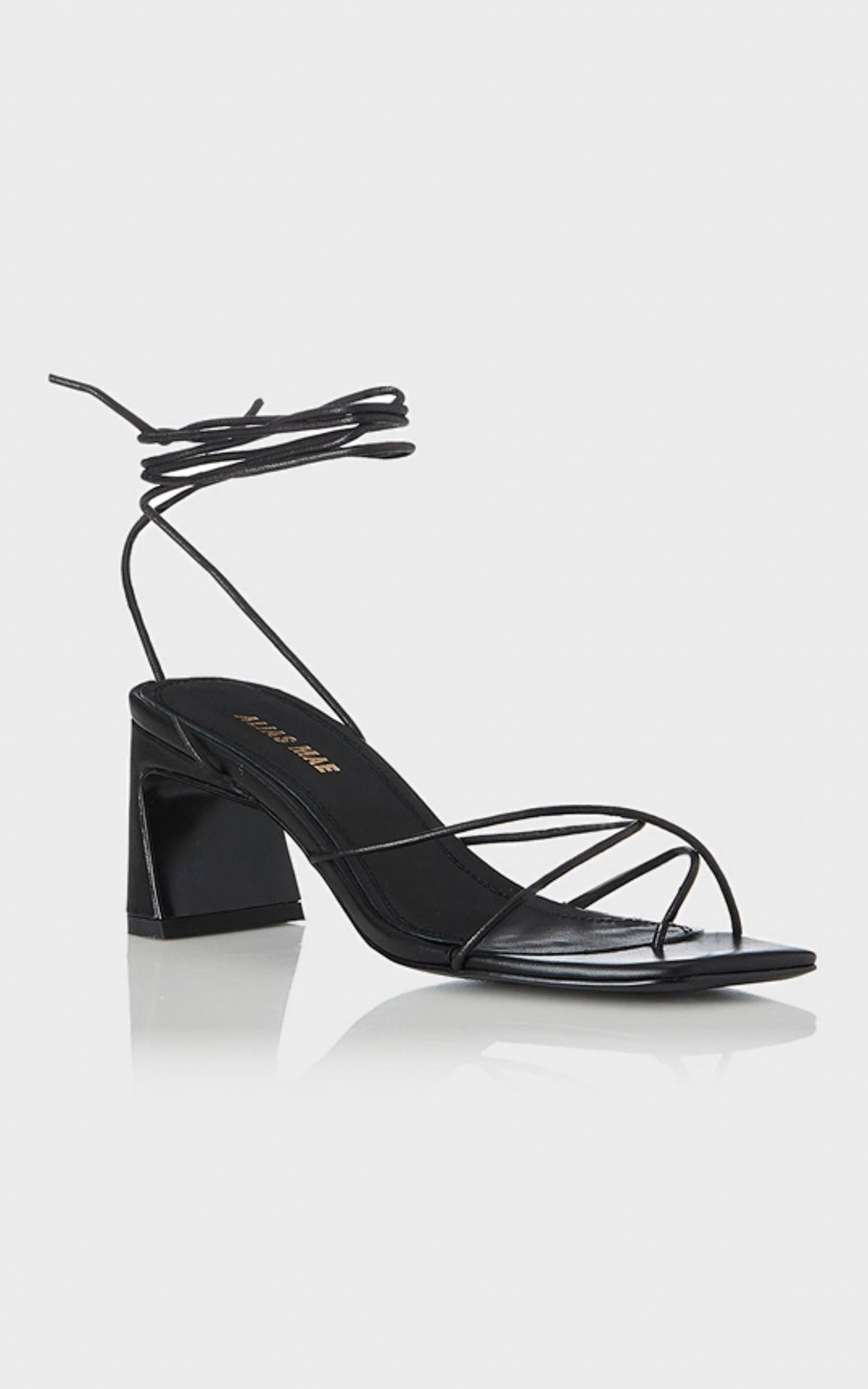 Alias Mae - Lune Heel in Black Kid Leather