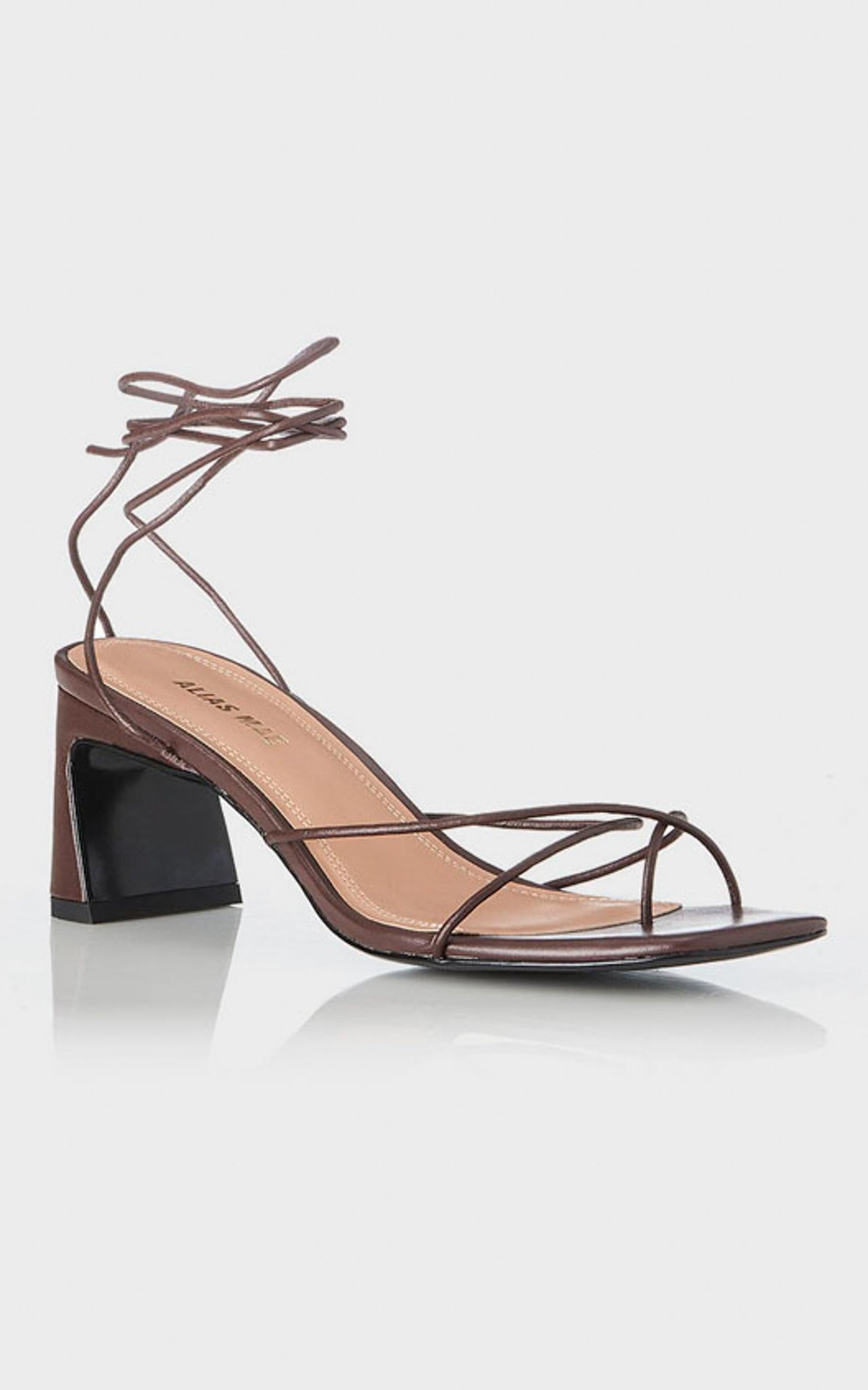 Alias Mae - Lune Heel in Choc Kid Leather