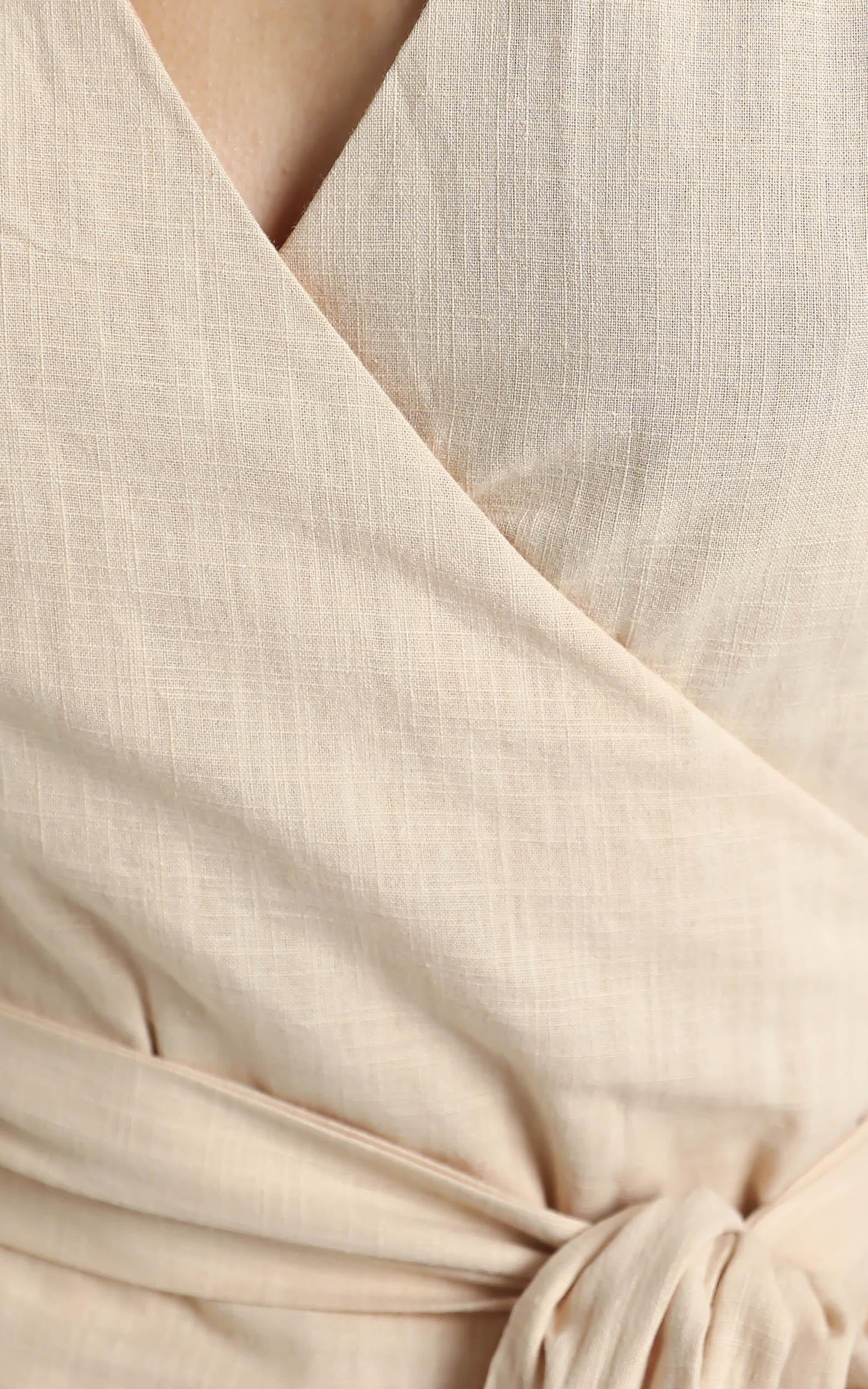 Lurice Dress in Beige Linen Look