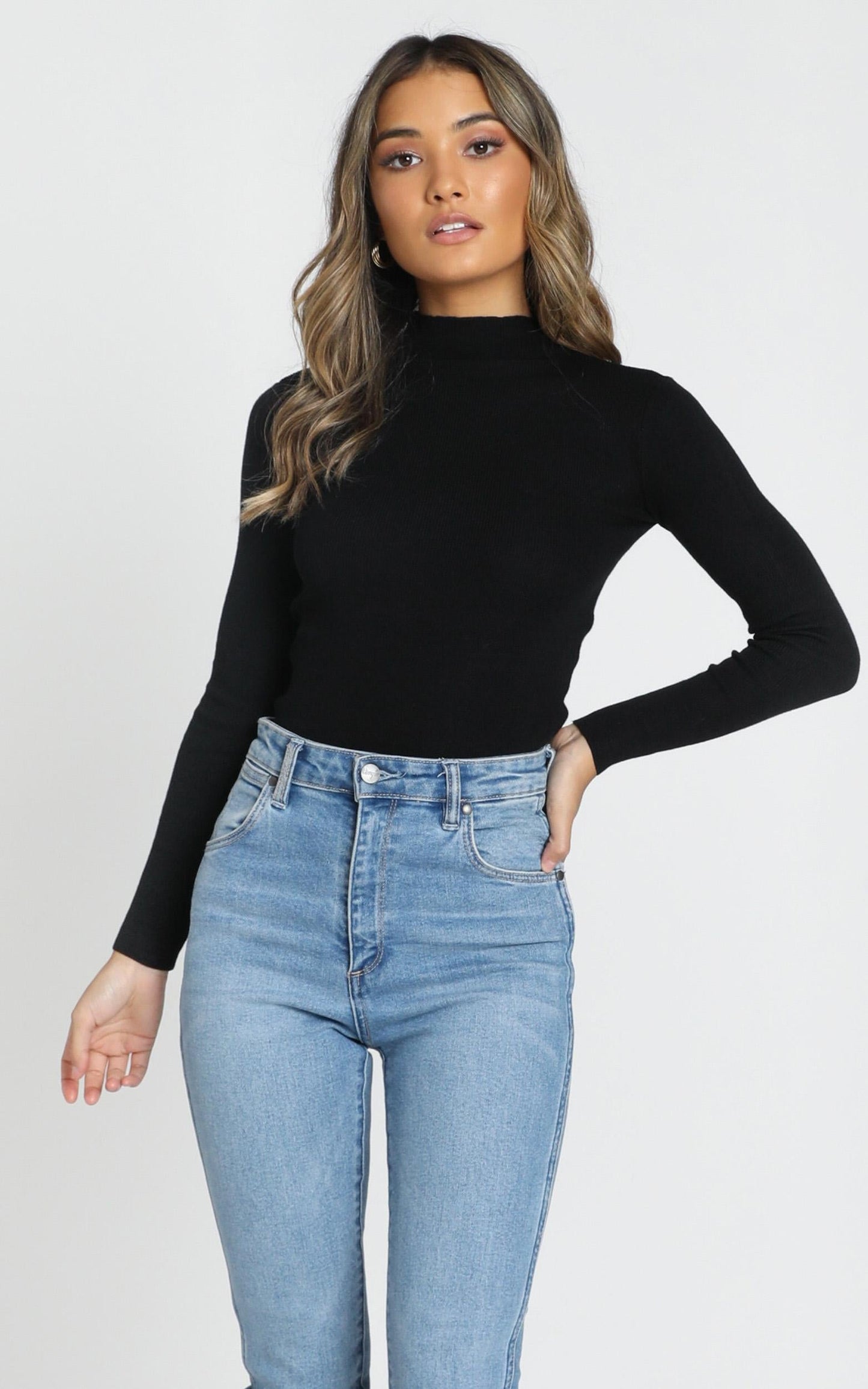 Lust For Life Knit Top in Black