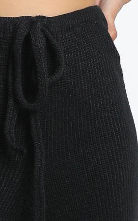 Luxe Lounge Knit Trouser in Black