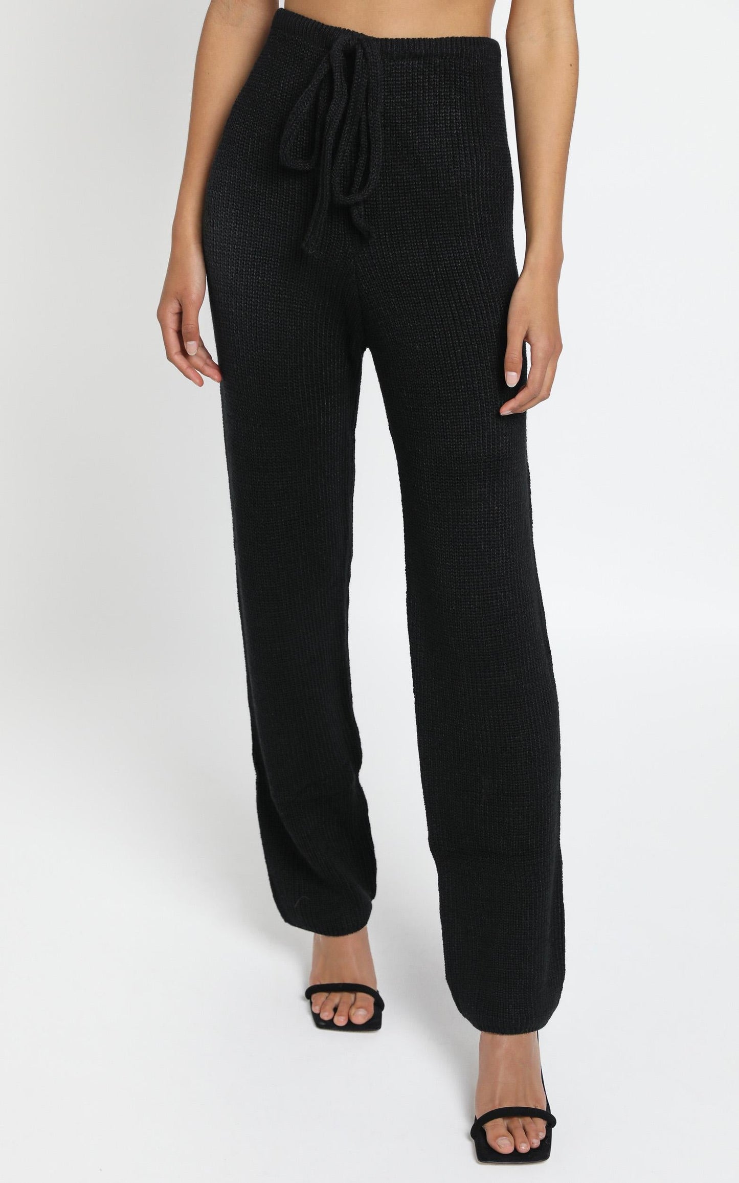 Luxe Lounge Knit Trouser in Black