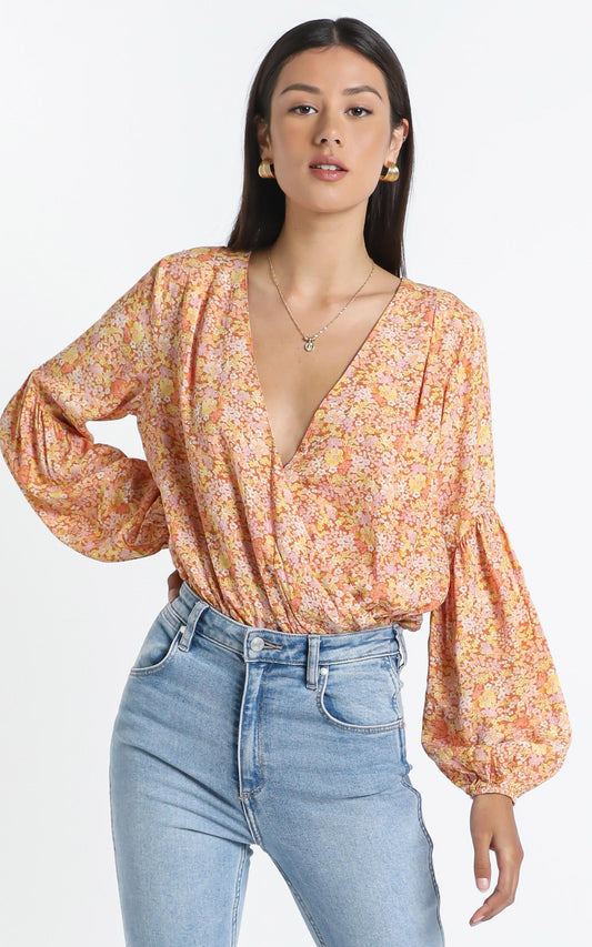 Lyrica Bodysuit in Blushing Floral