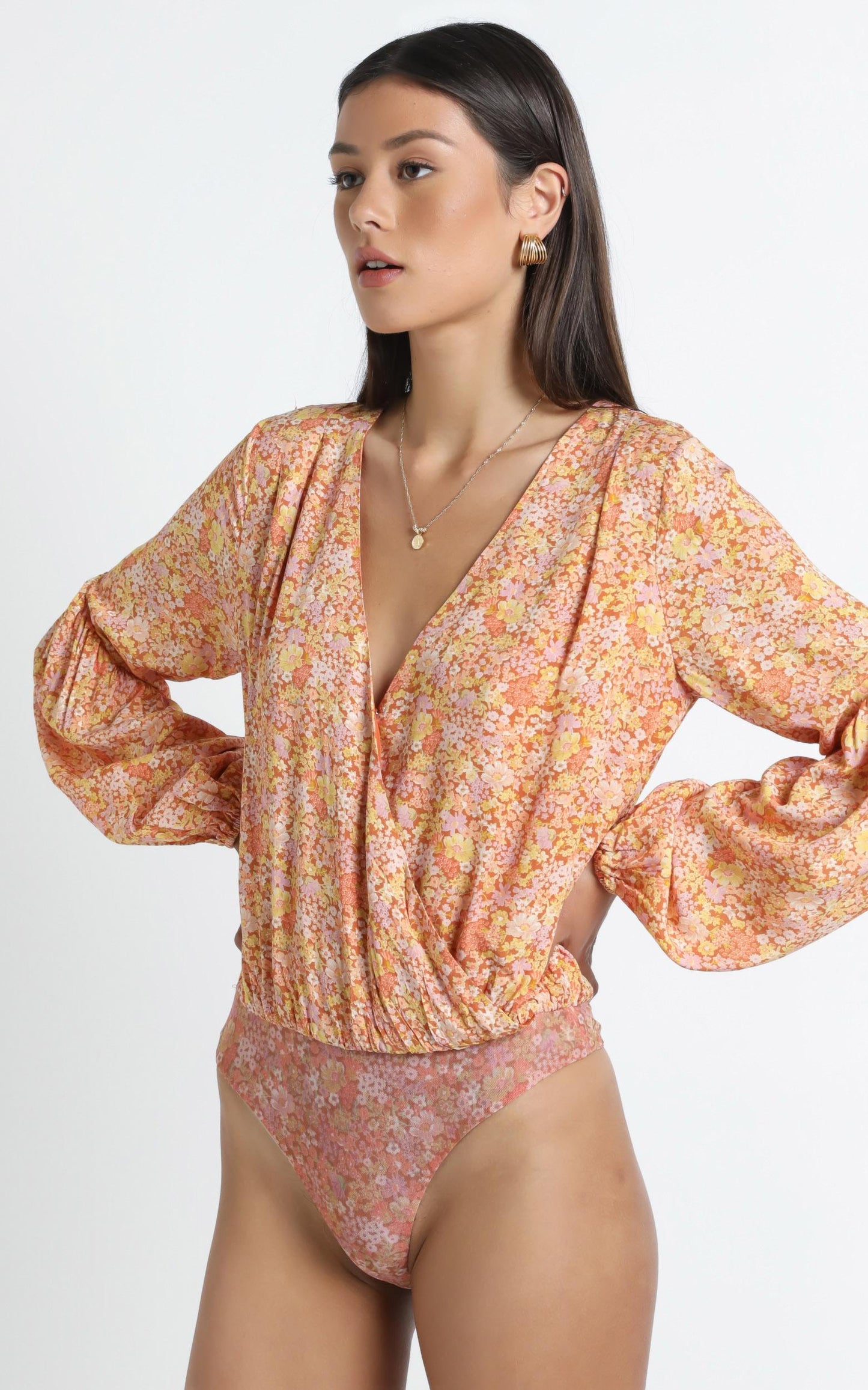 Lyrica Bodysuit in Blushing Floral