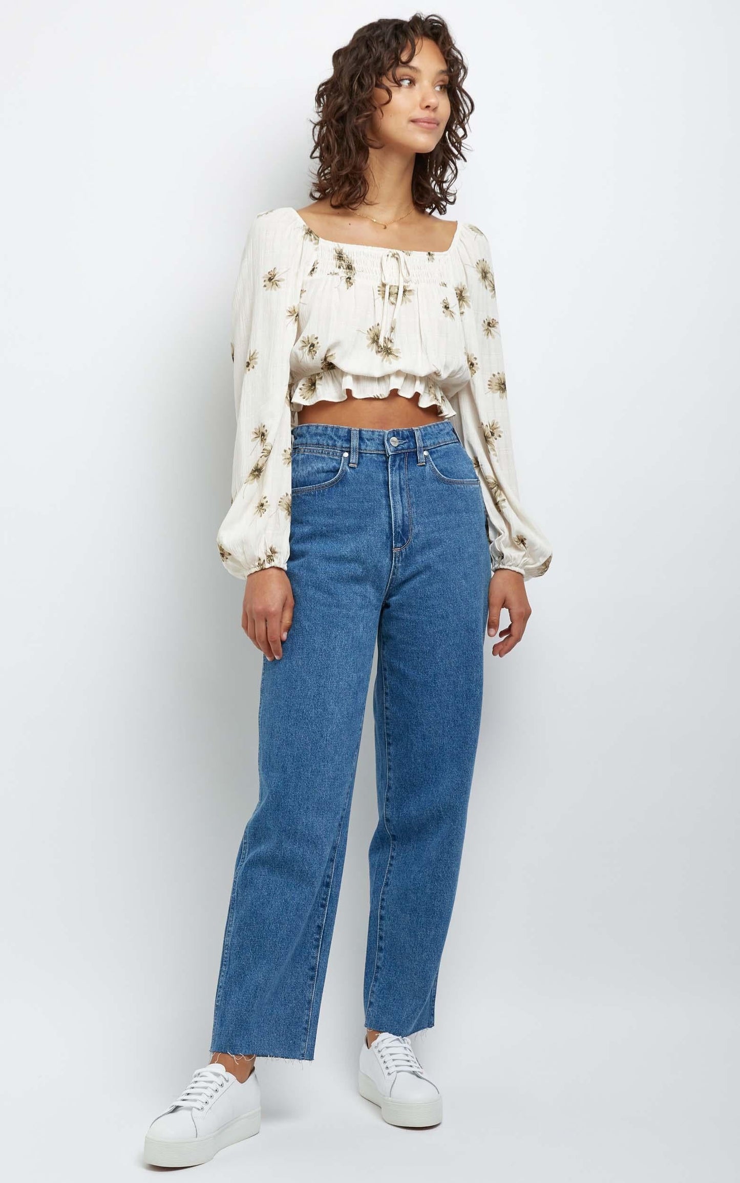 Hastings Top in Ivory Floral