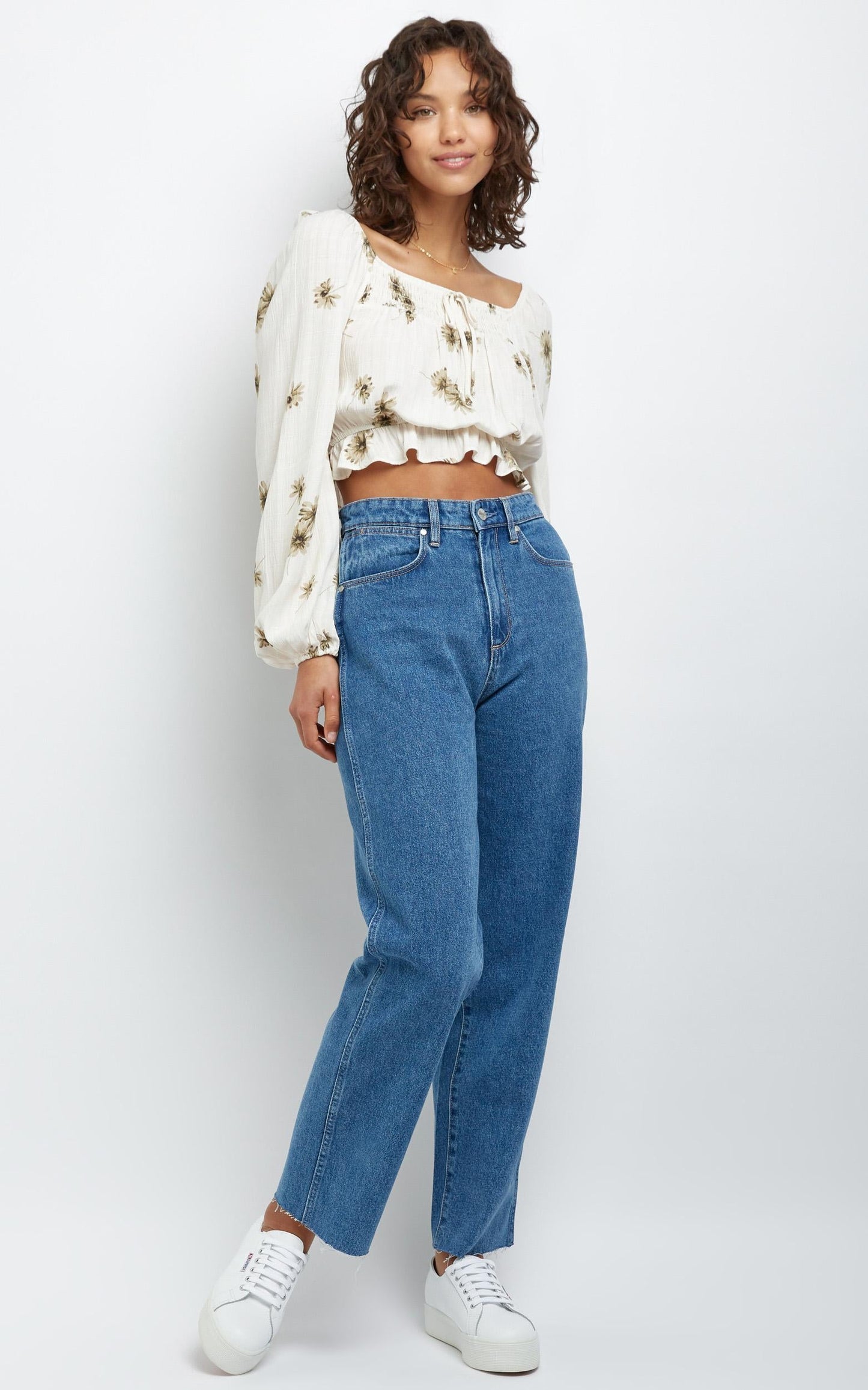 Hastings Top in Ivory Floral
