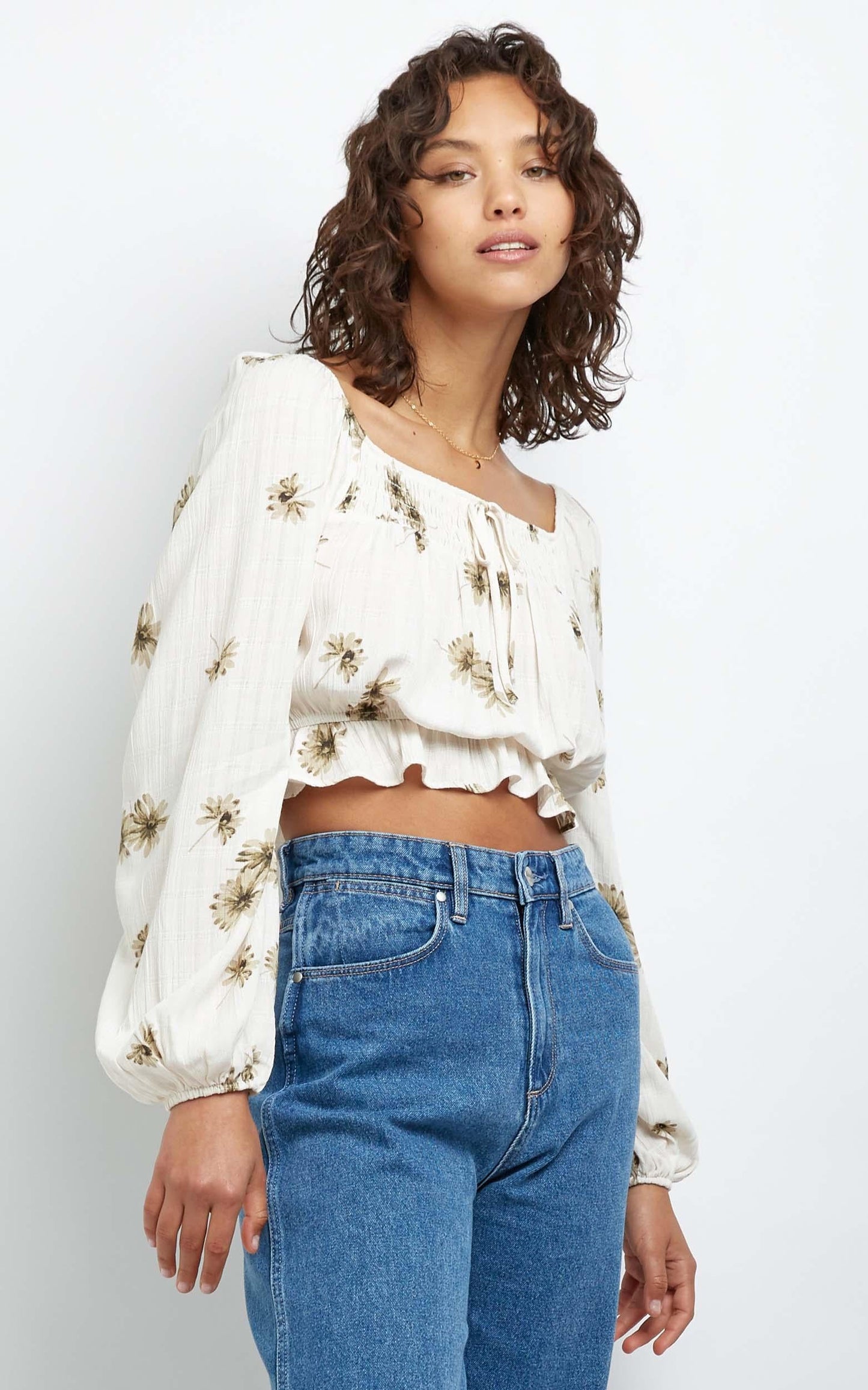 Hastings Top in Ivory Floral