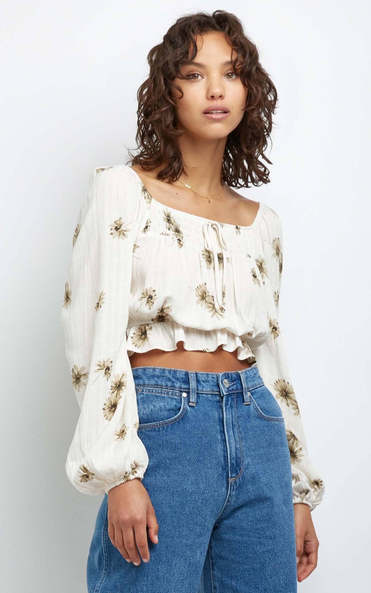 Hastings Top in Ivory Floral