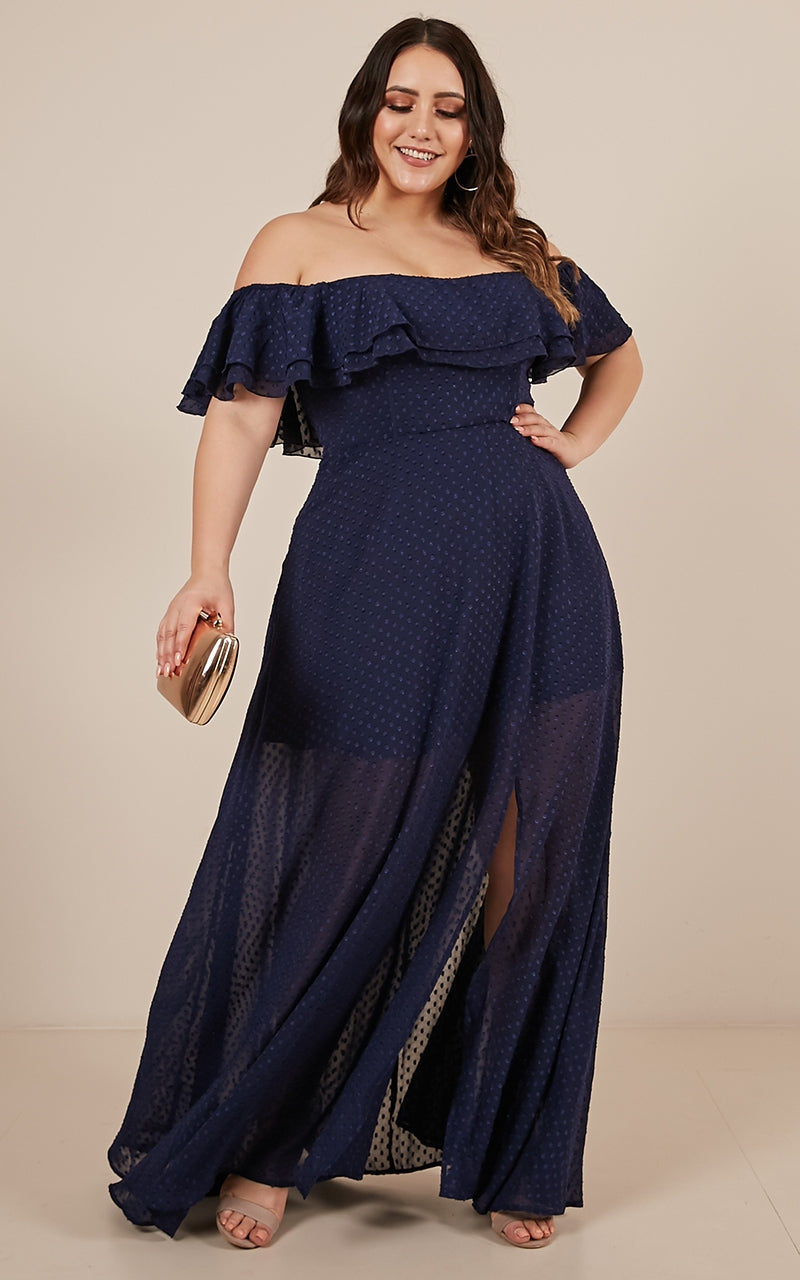 Midnight Lover Maxi Dress In Navy