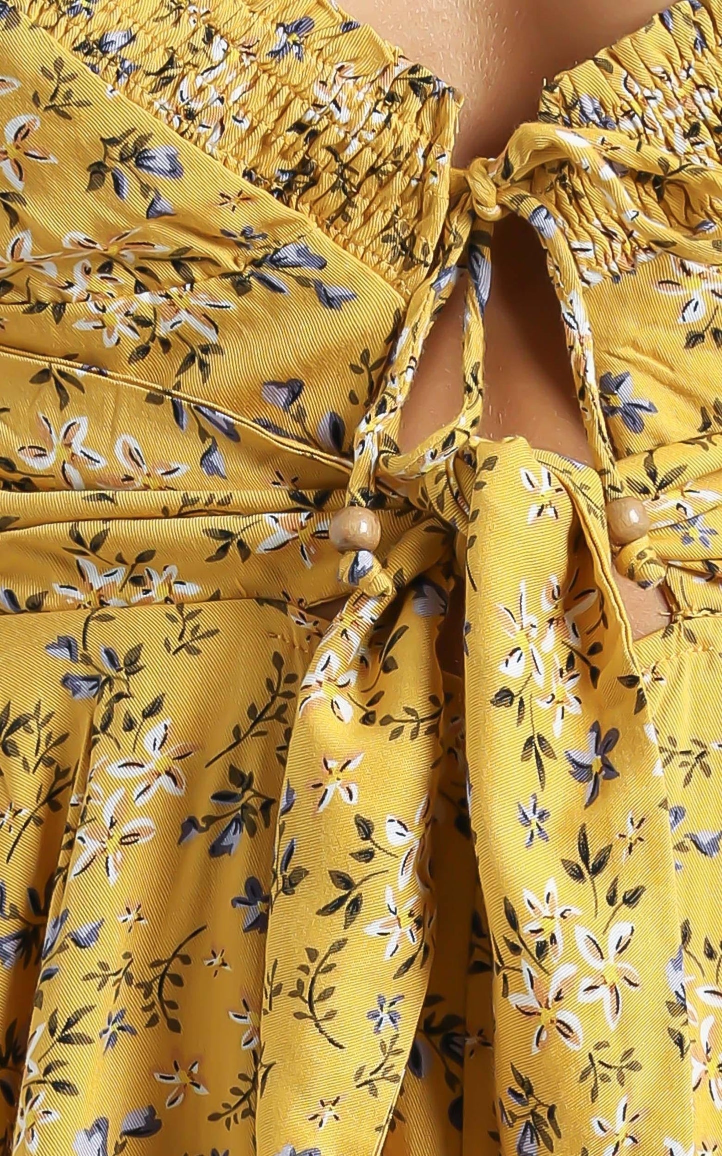 Maggie Playsuit in Yellow Floral