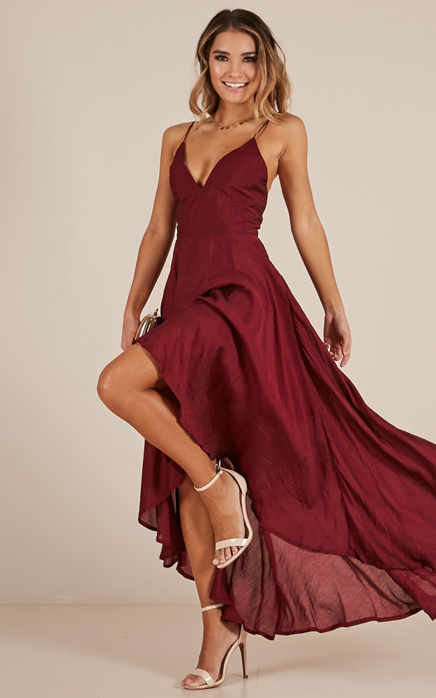 Make You Smile Dress In Wine