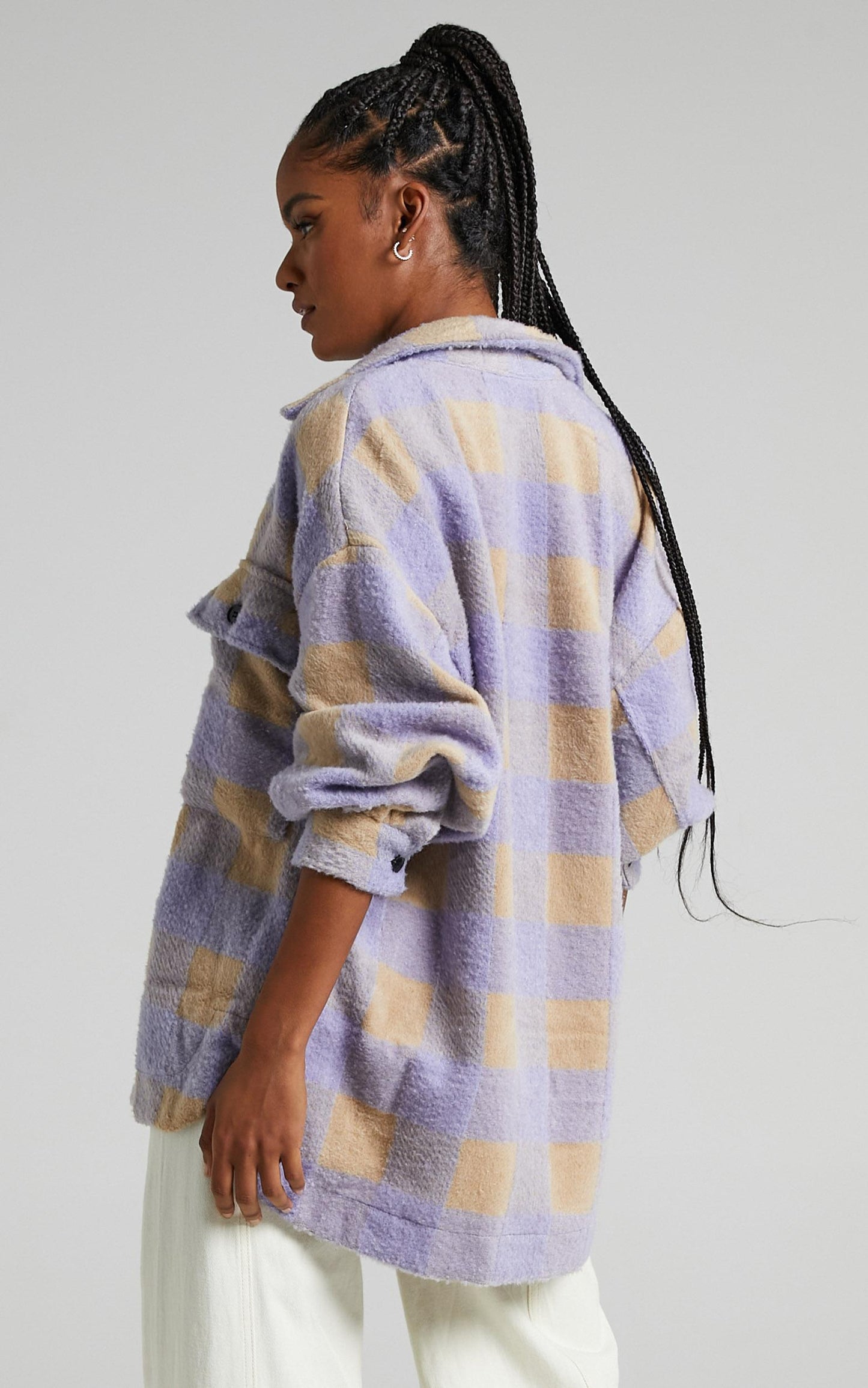 Manhatten Shacket in Blue Check