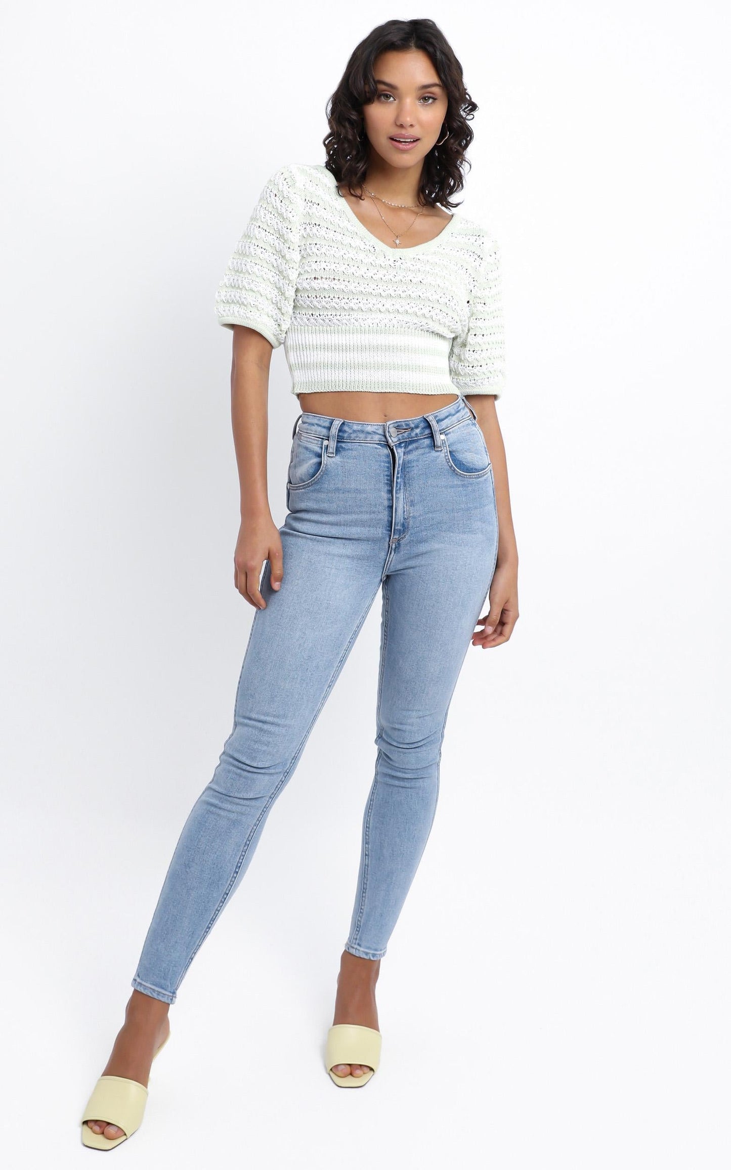 Manning Top in Sage Stripe