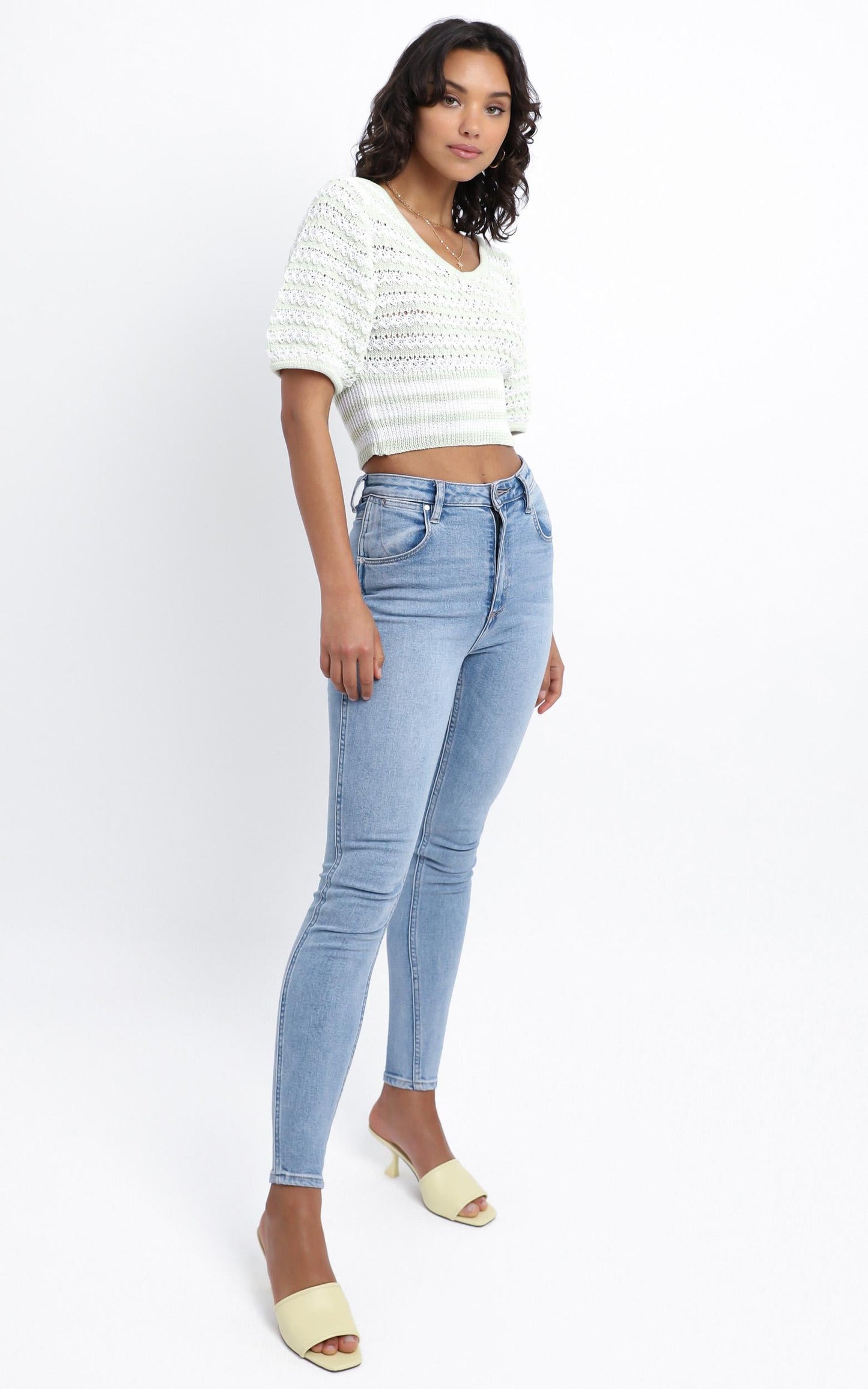 Manning Top in Sage Stripe