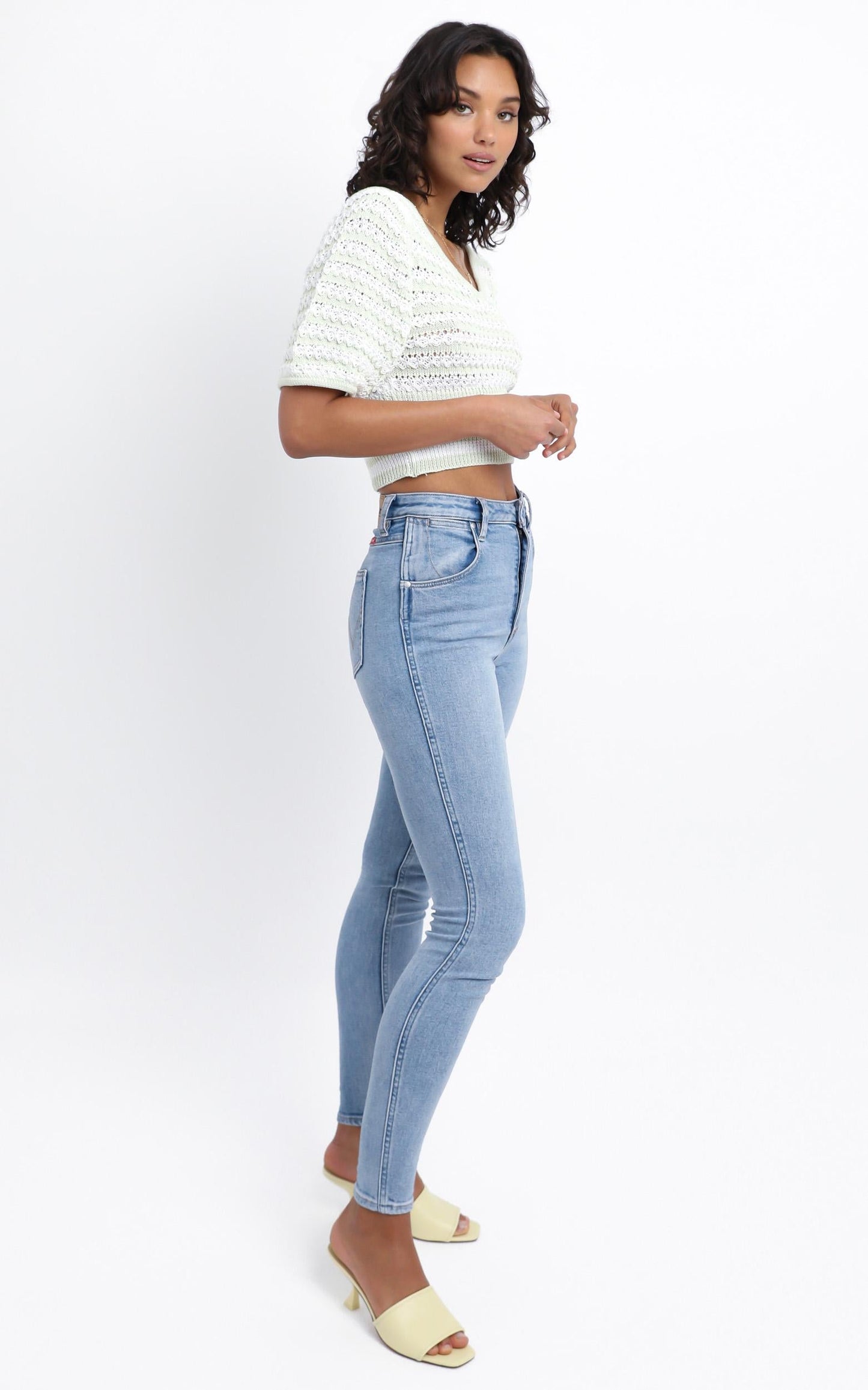 Manning Top in Sage Stripe