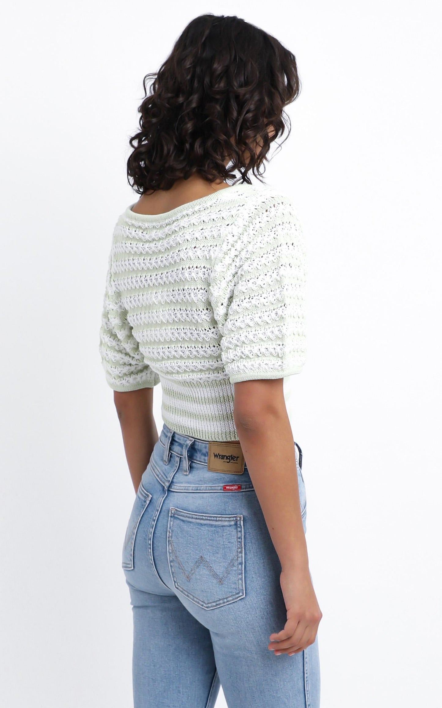 Manning Top in Sage Stripe