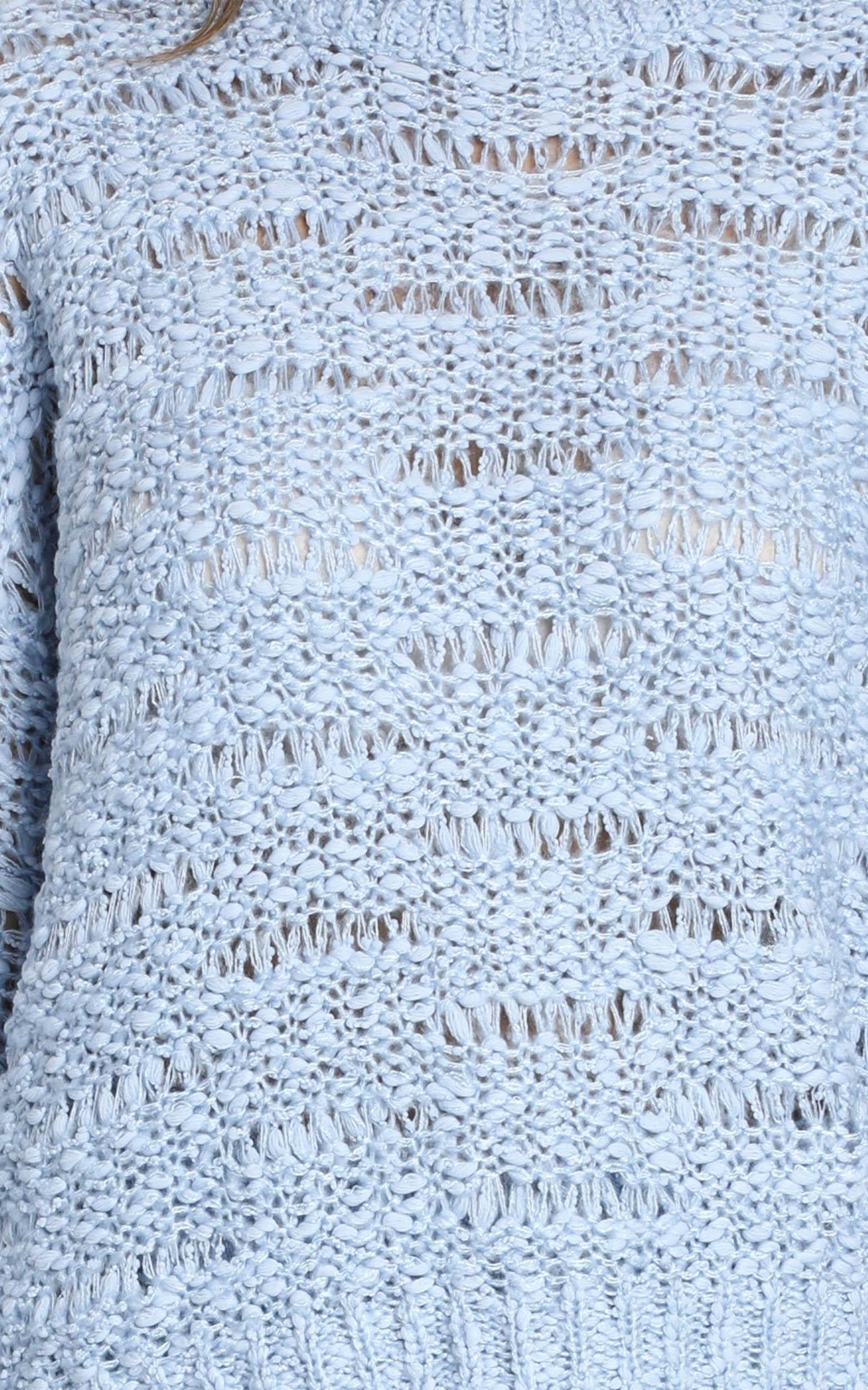 Margie Textured Knit Jumper in Blue