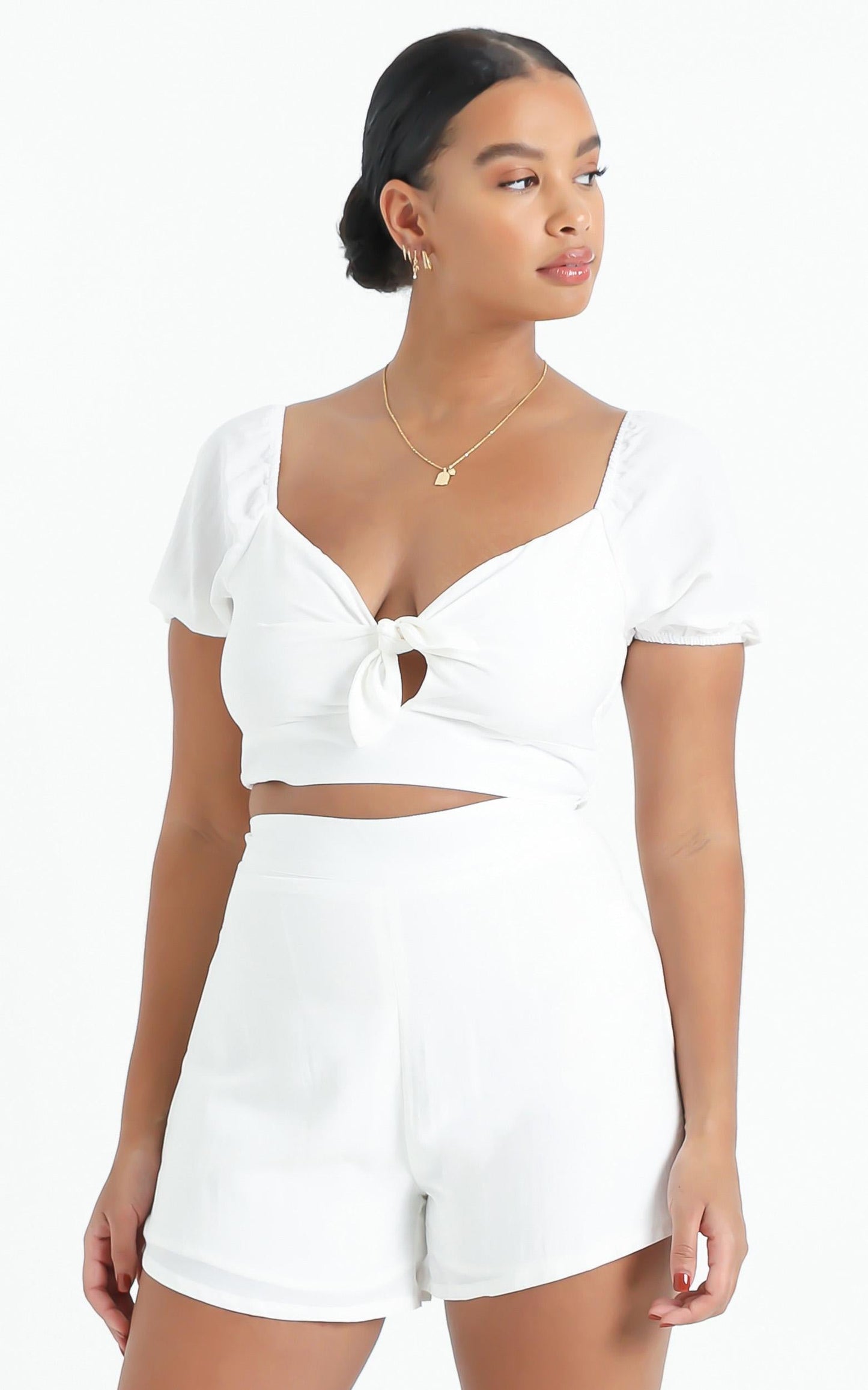 Maria Two Piece Set in White