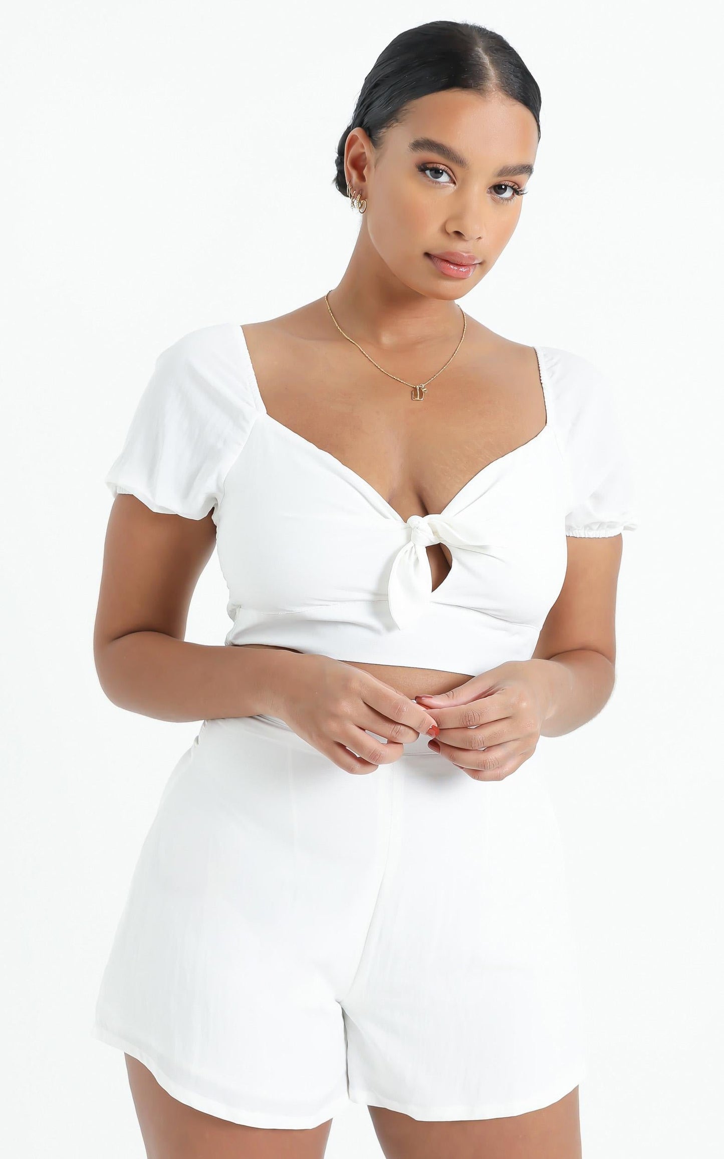 Maria Two Piece Set in White
