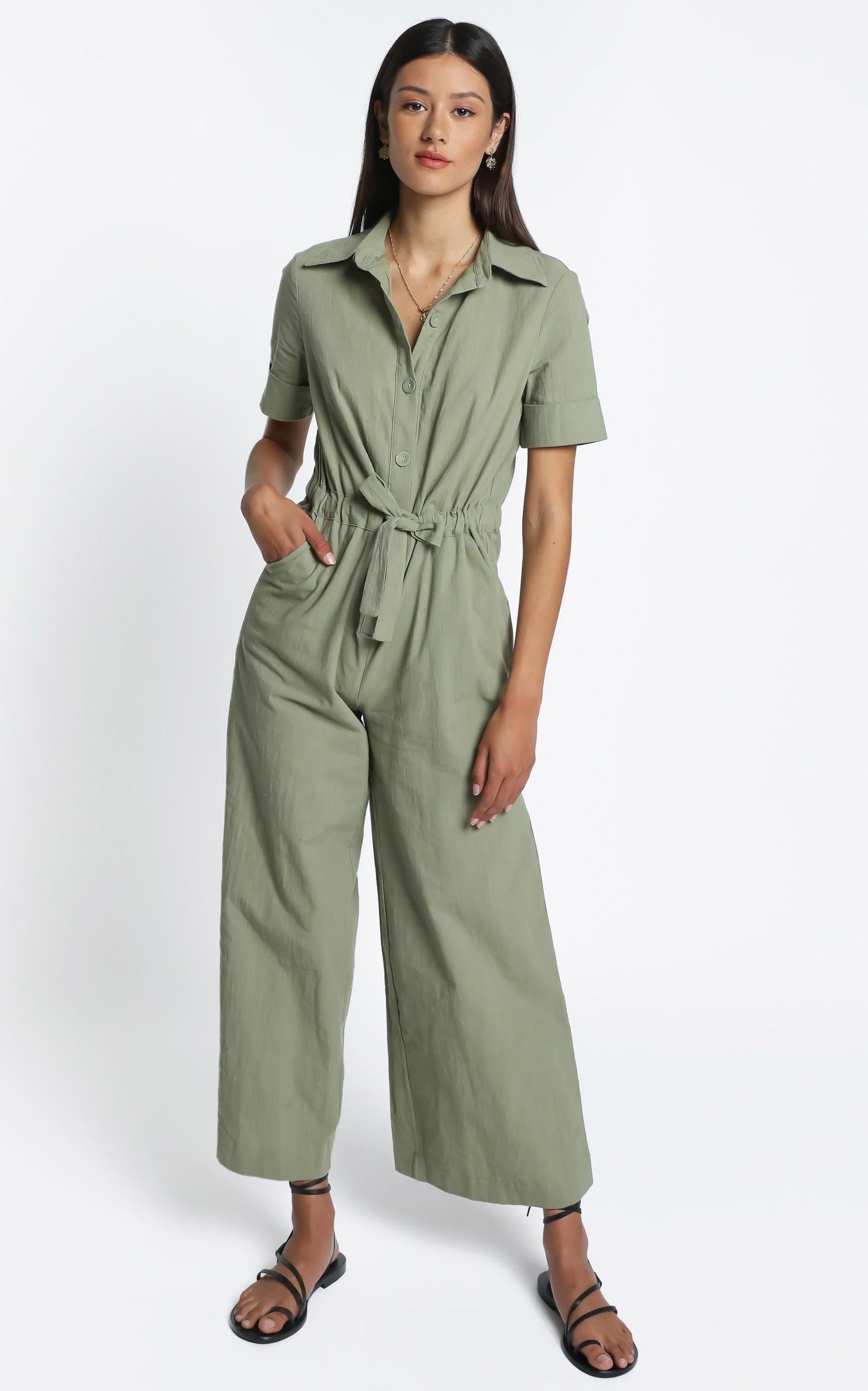 Marinie Jumpsuit in Khaki