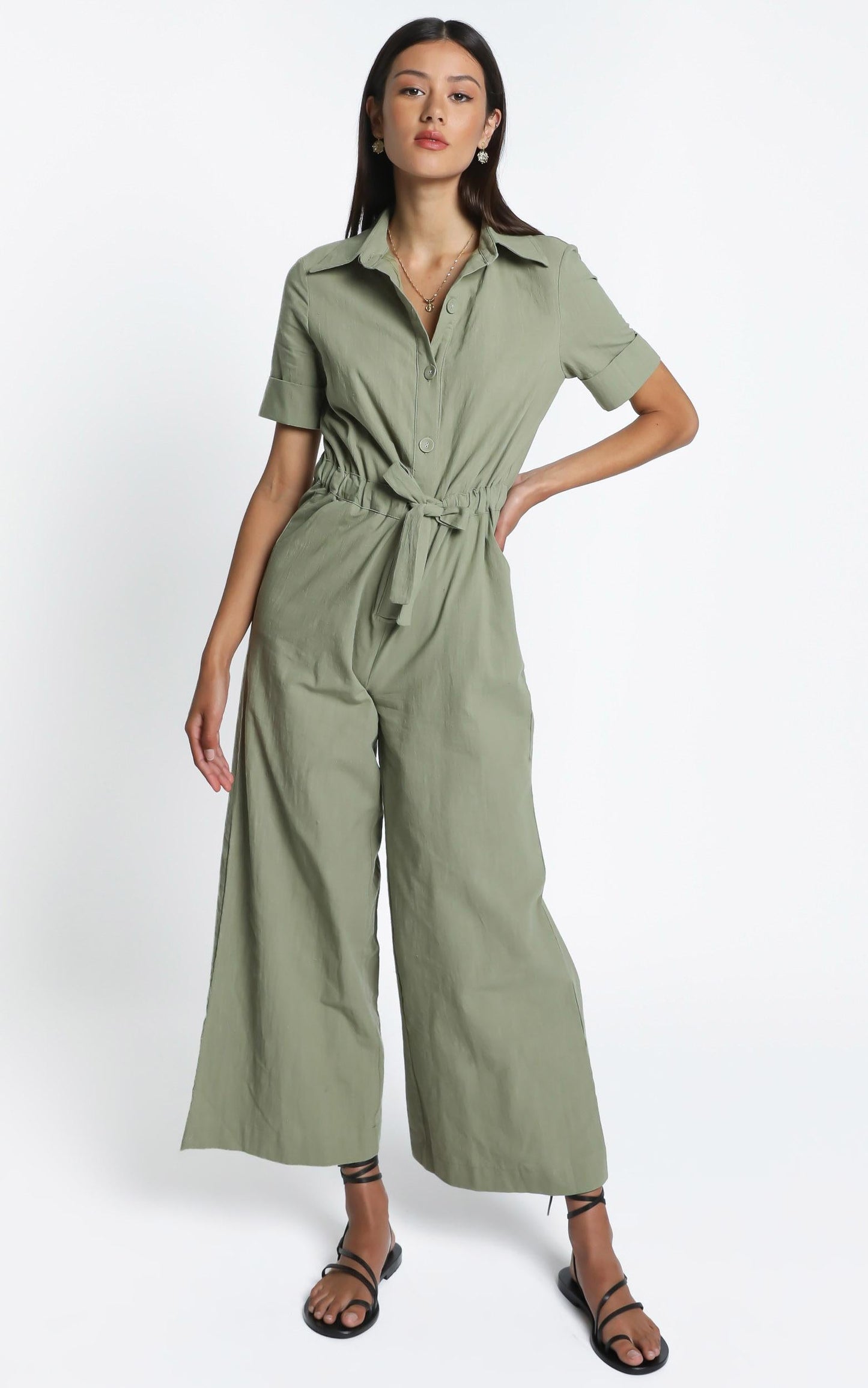 Marinie Jumpsuit in Khaki