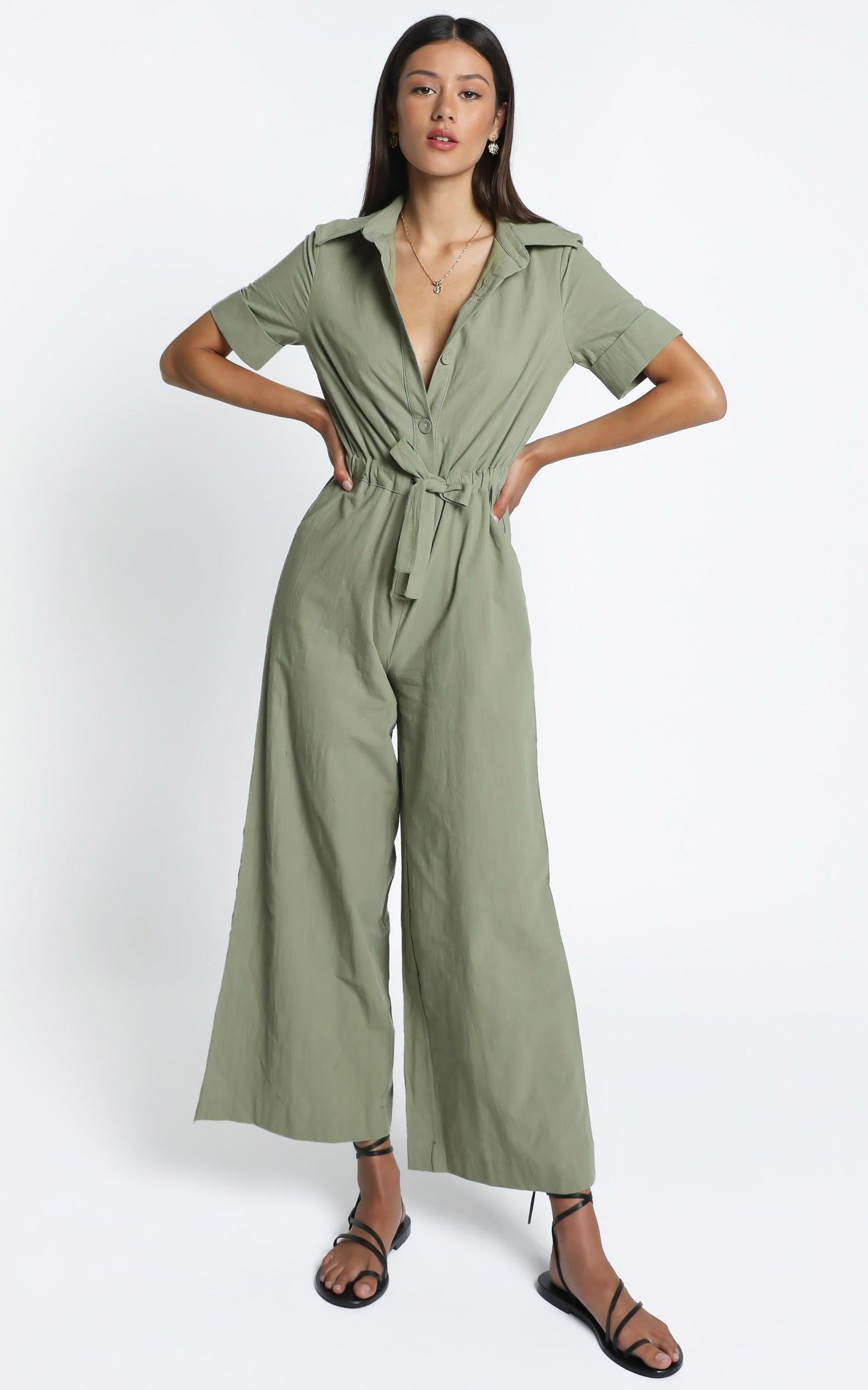 Marinie Jumpsuit in Khaki