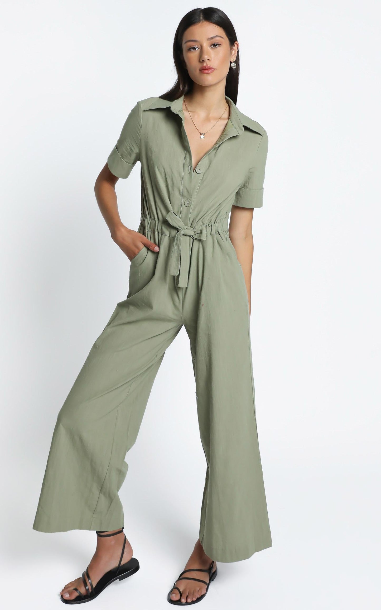 Marinie Jumpsuit in Khaki