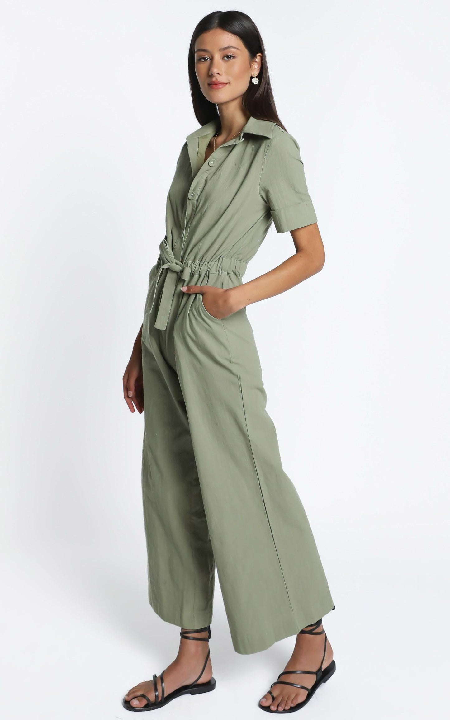 Marinie Jumpsuit in Khaki