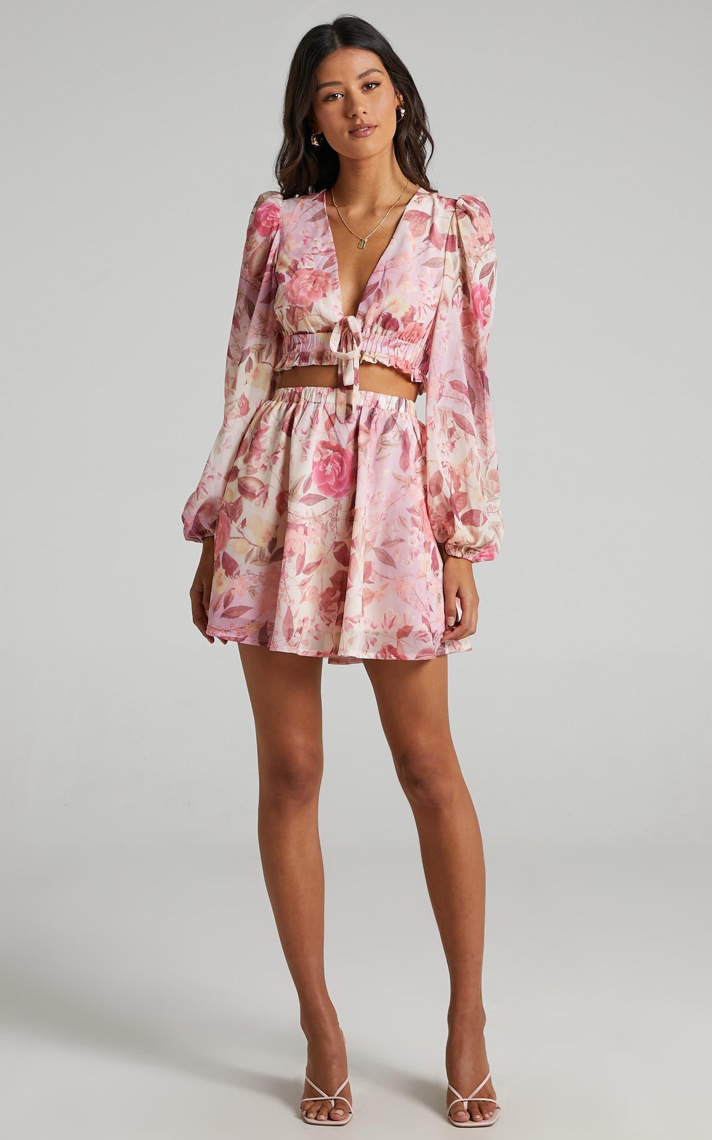 Marsail Two Piece Set in Soft Floral