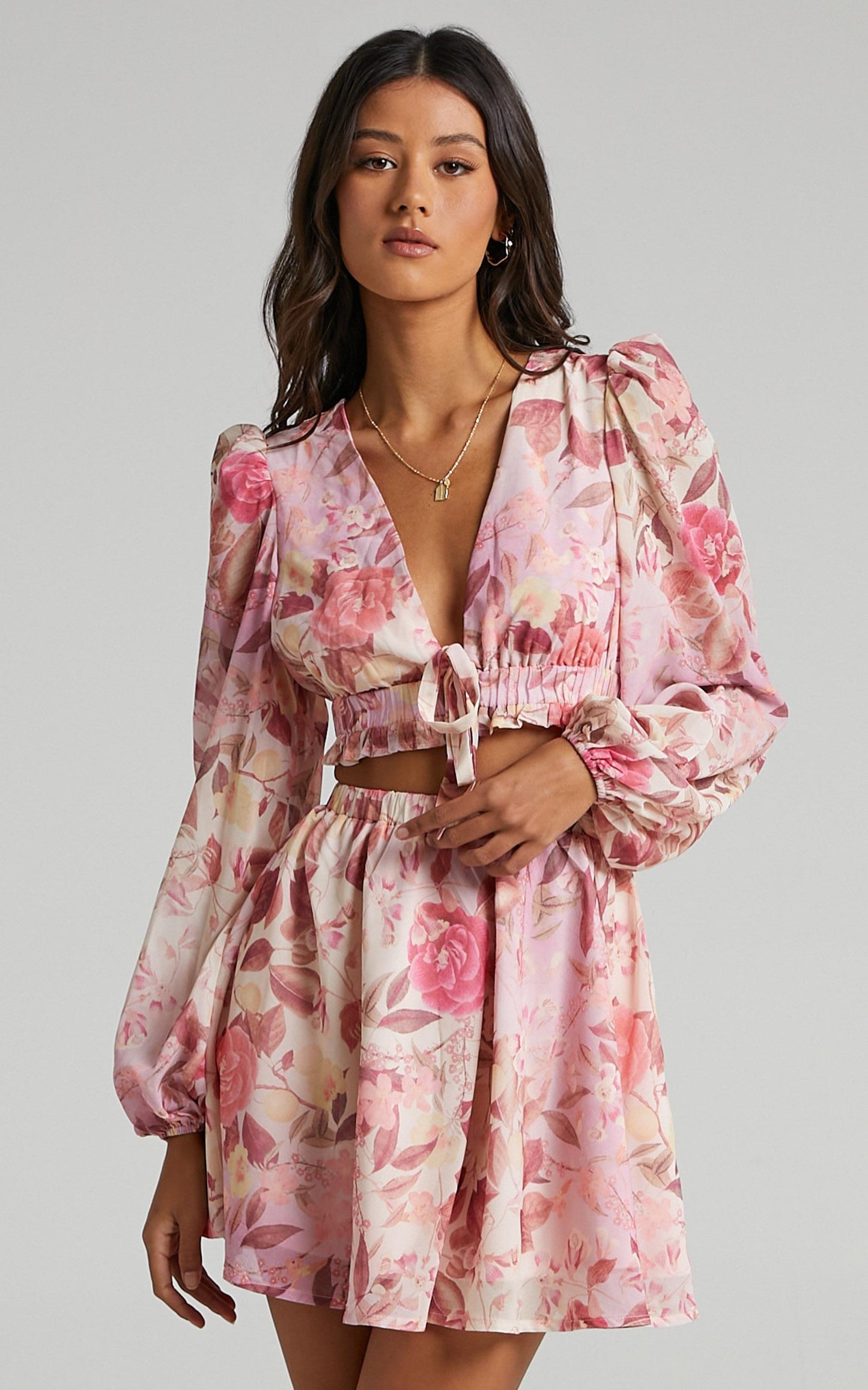 Marsail Two Piece Set in Soft Floral