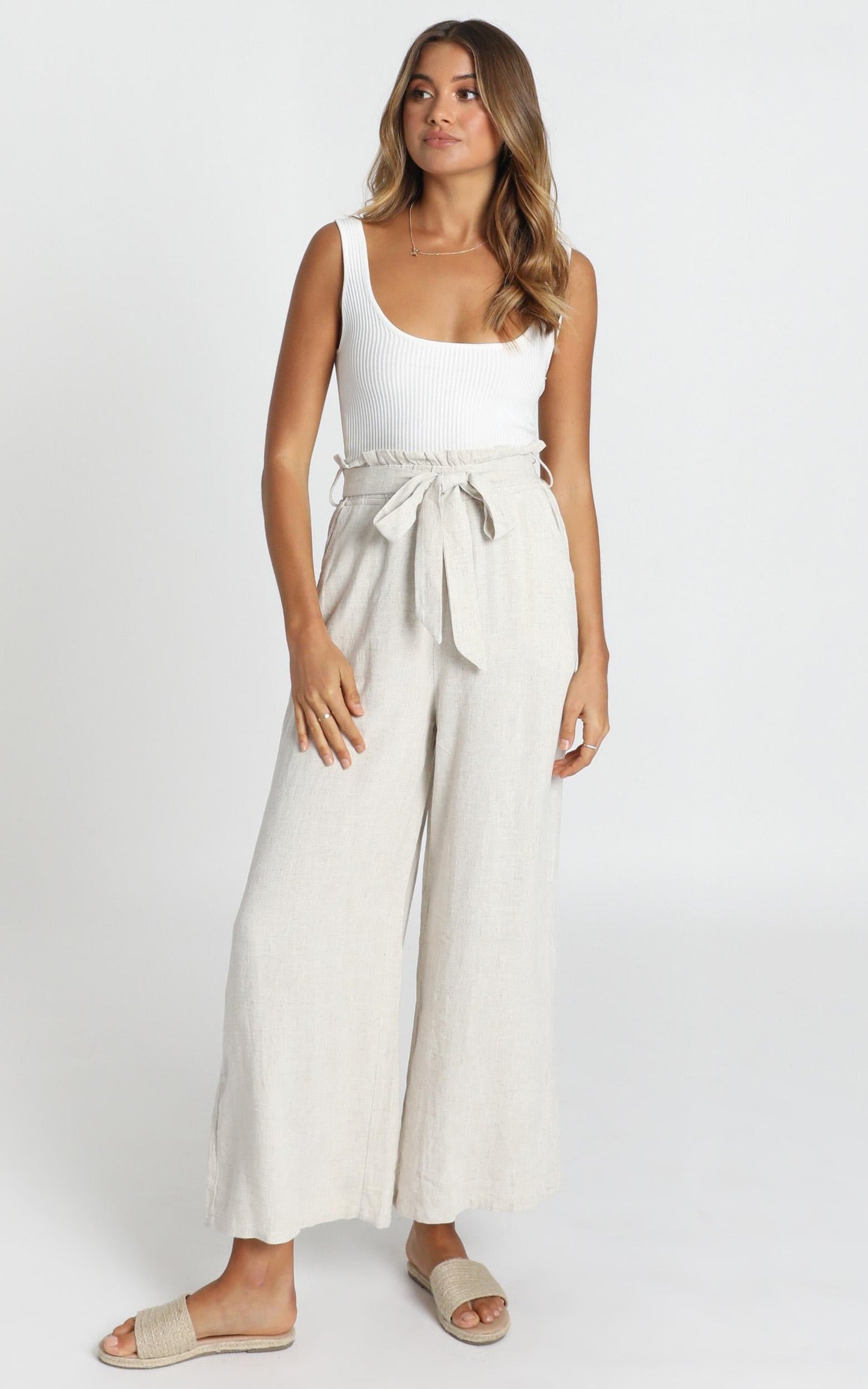 Material Girl Pants In Beige