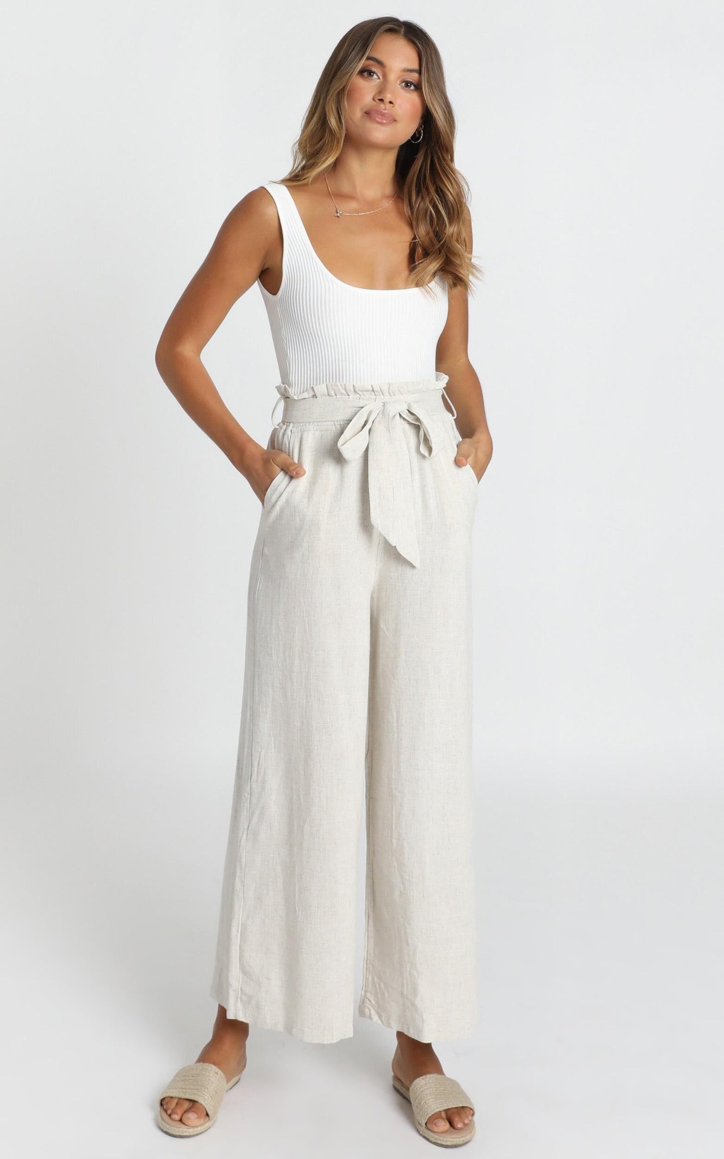 Material Girl Pants In Beige