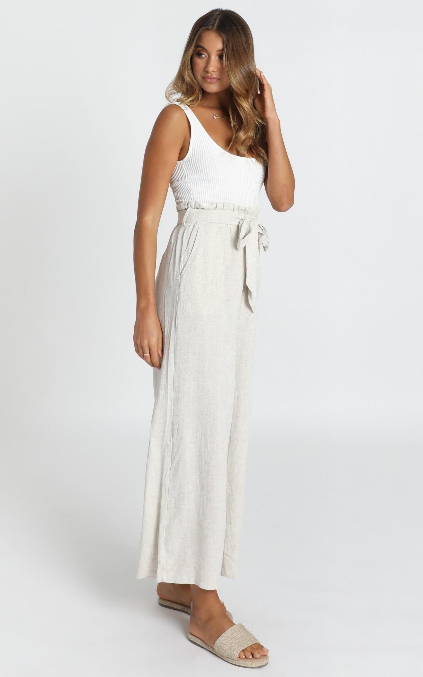 Material Girl Pants In Beige