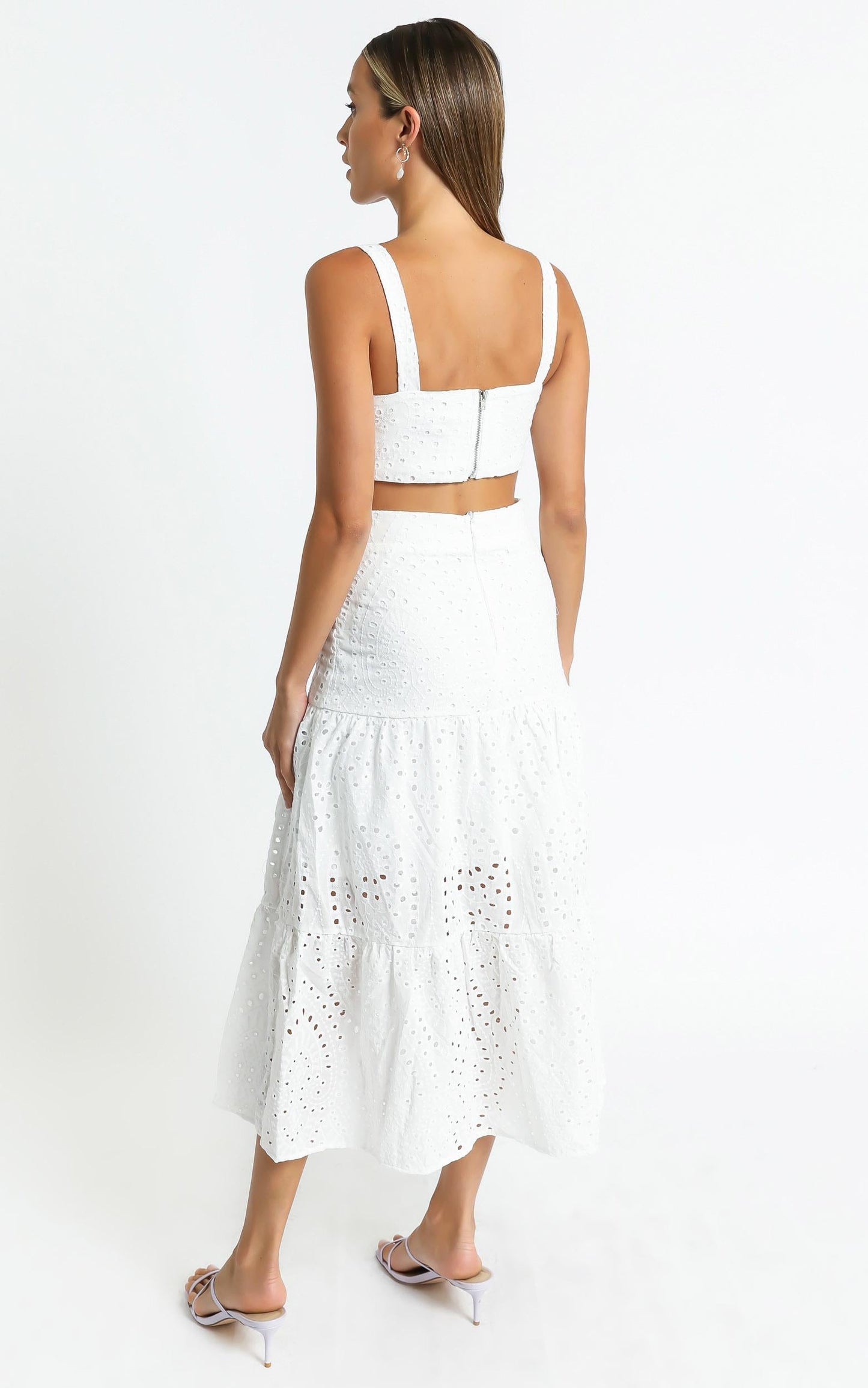 Matilda Embroidered Two Piece Set in White