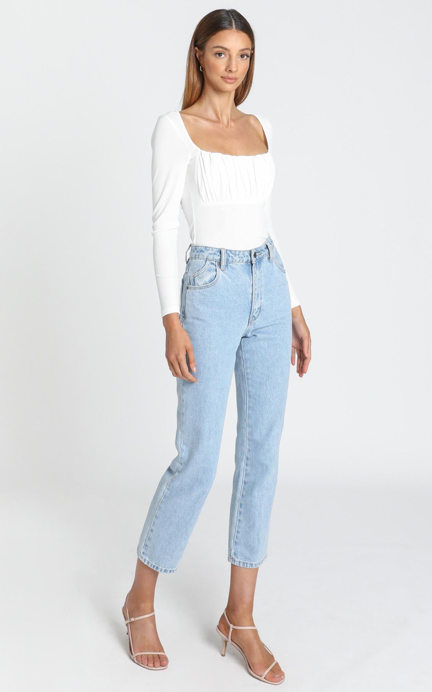 Maya Longsleeve Top in White