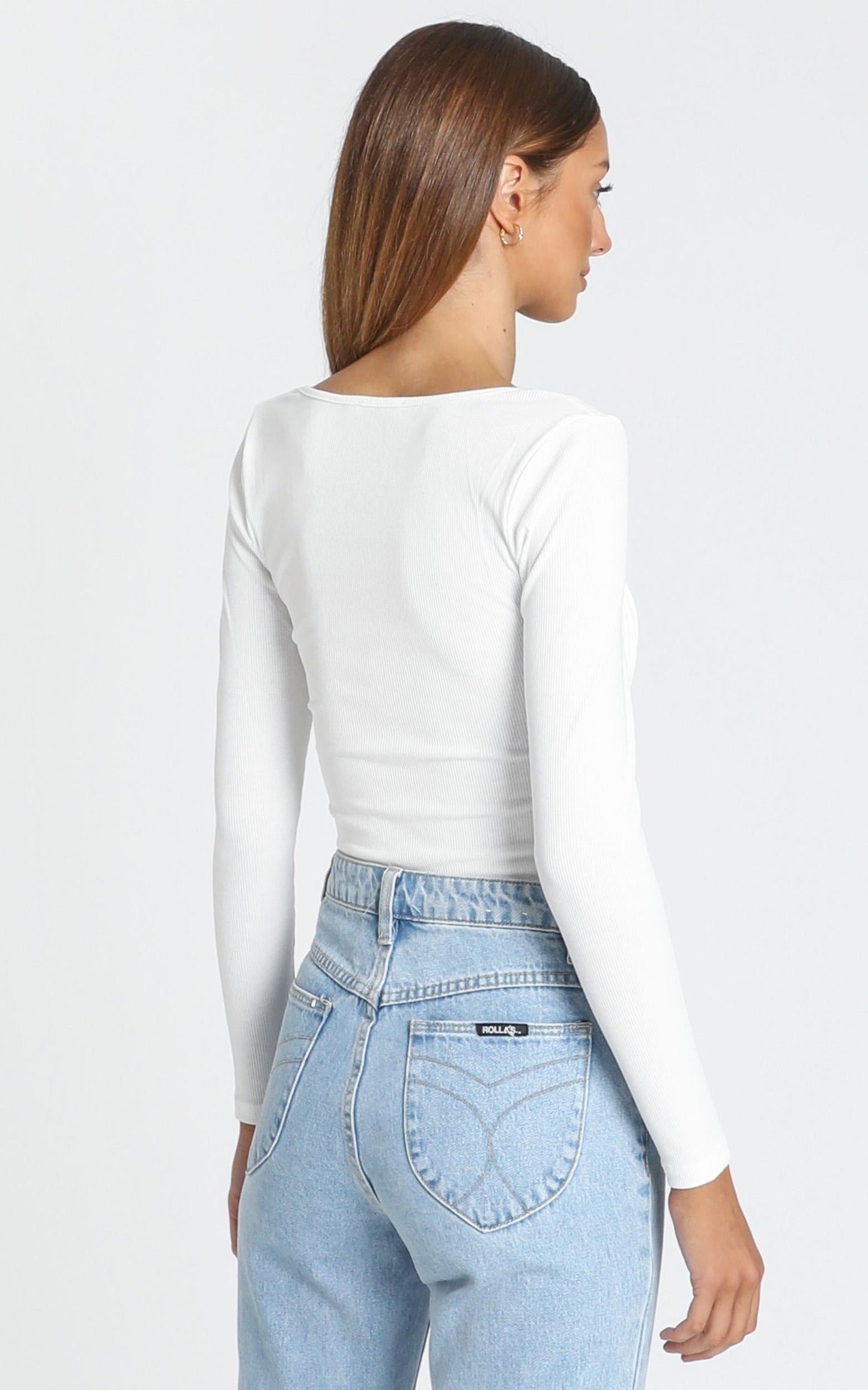 Maya Longsleeve Top in White