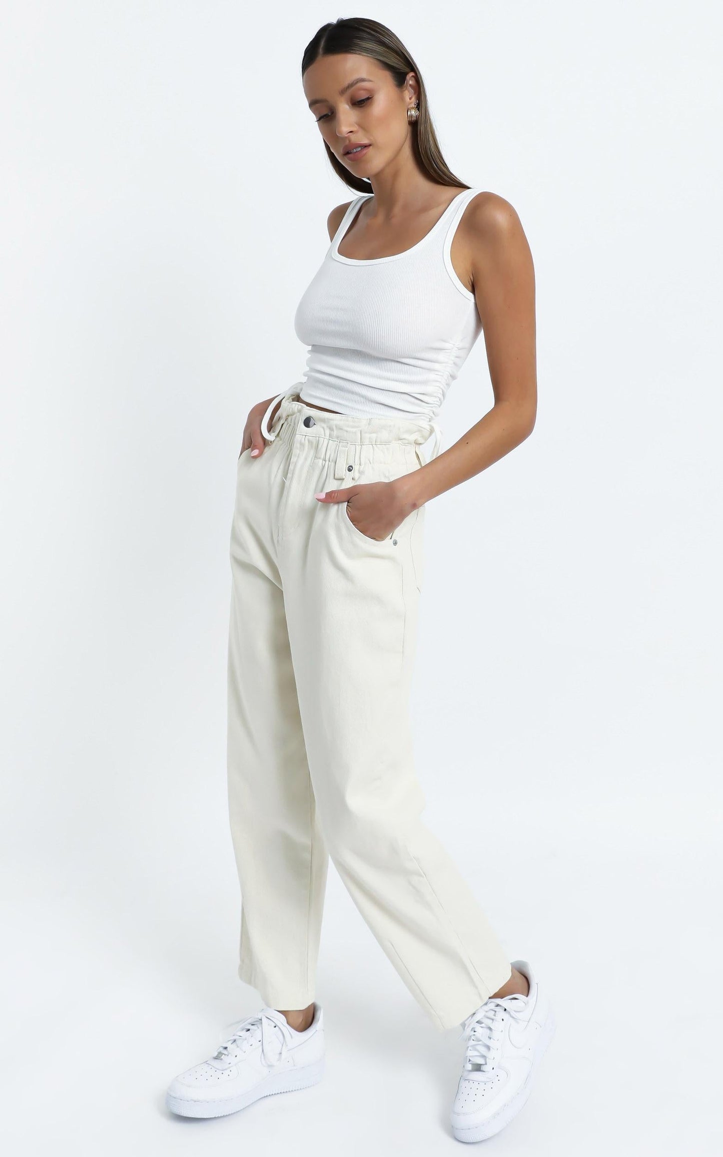 Maygan Jeans in Cream