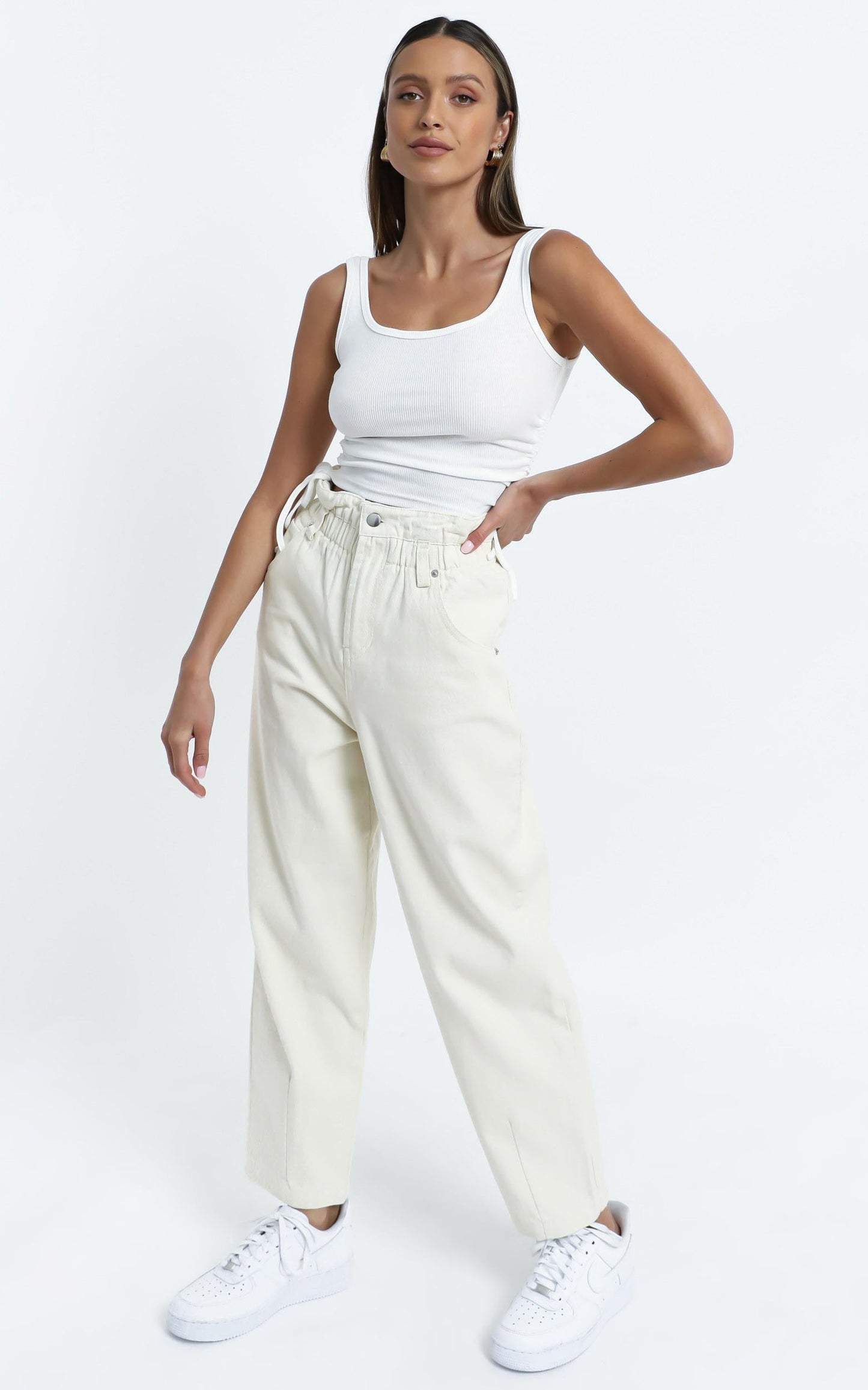 Maygan Jeans in Cream