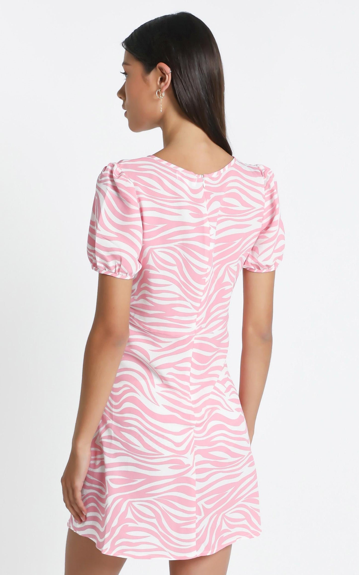 Mazie Dress in Pink Zebra