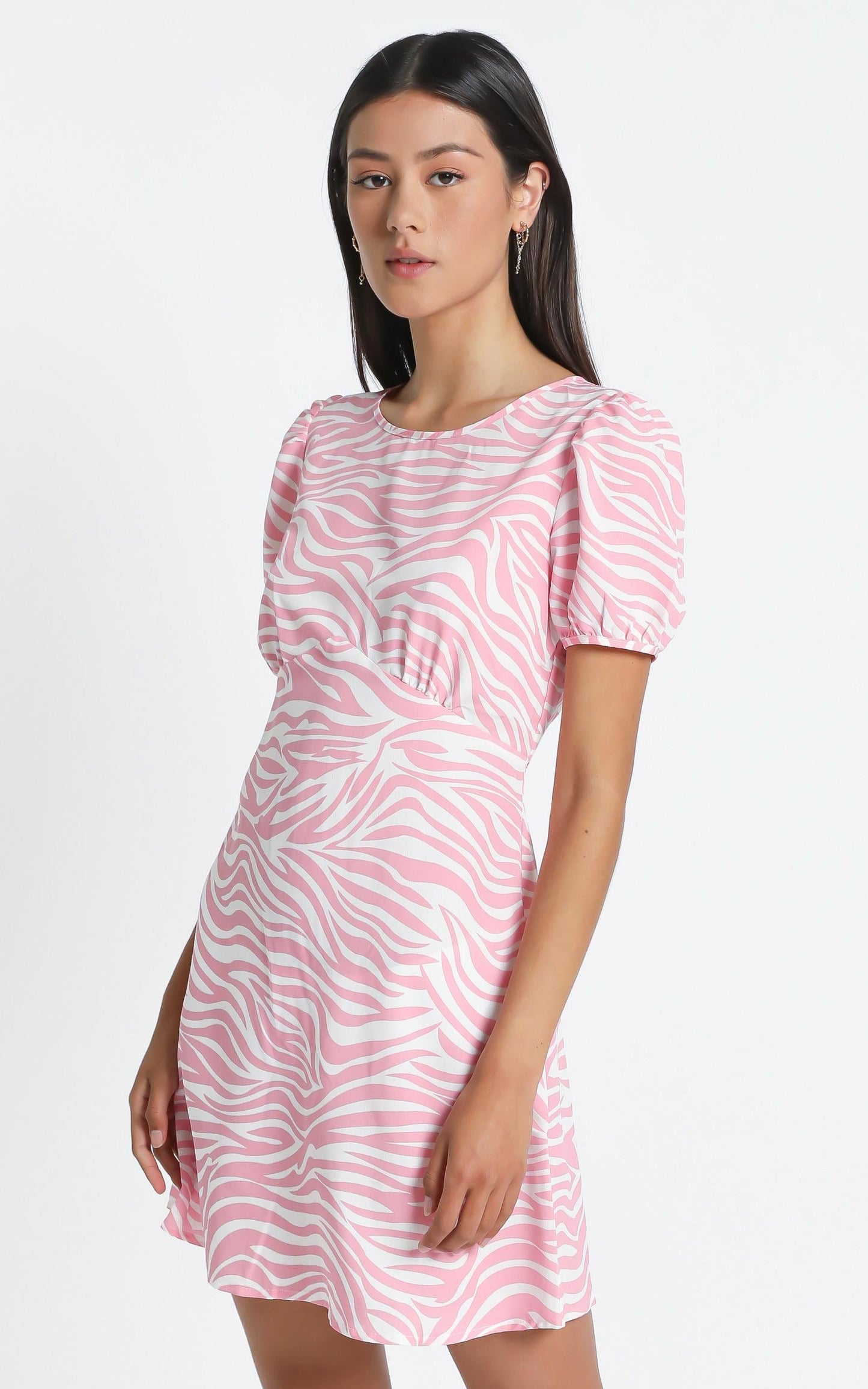 Mazie Dress in Pink Zebra