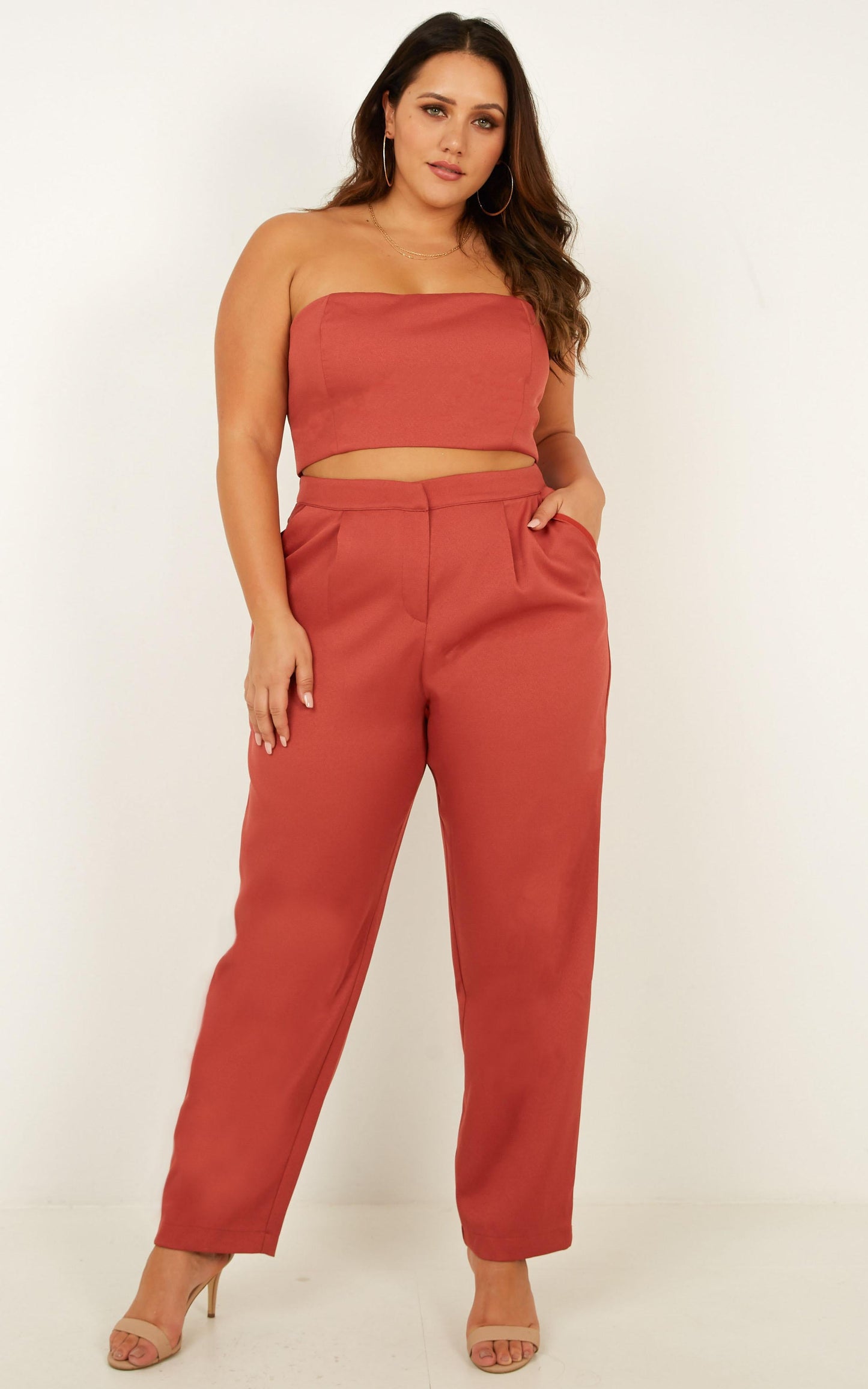 Meeting You Two Piece Set In Dusty Rose